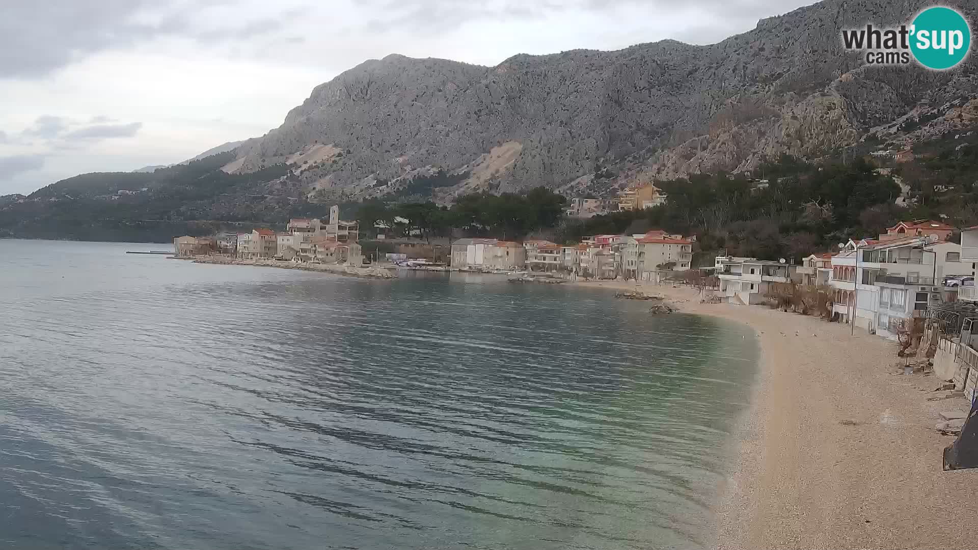 Web Kamera Drašnice (Podgora) – Plaža sa Apartmana Ober