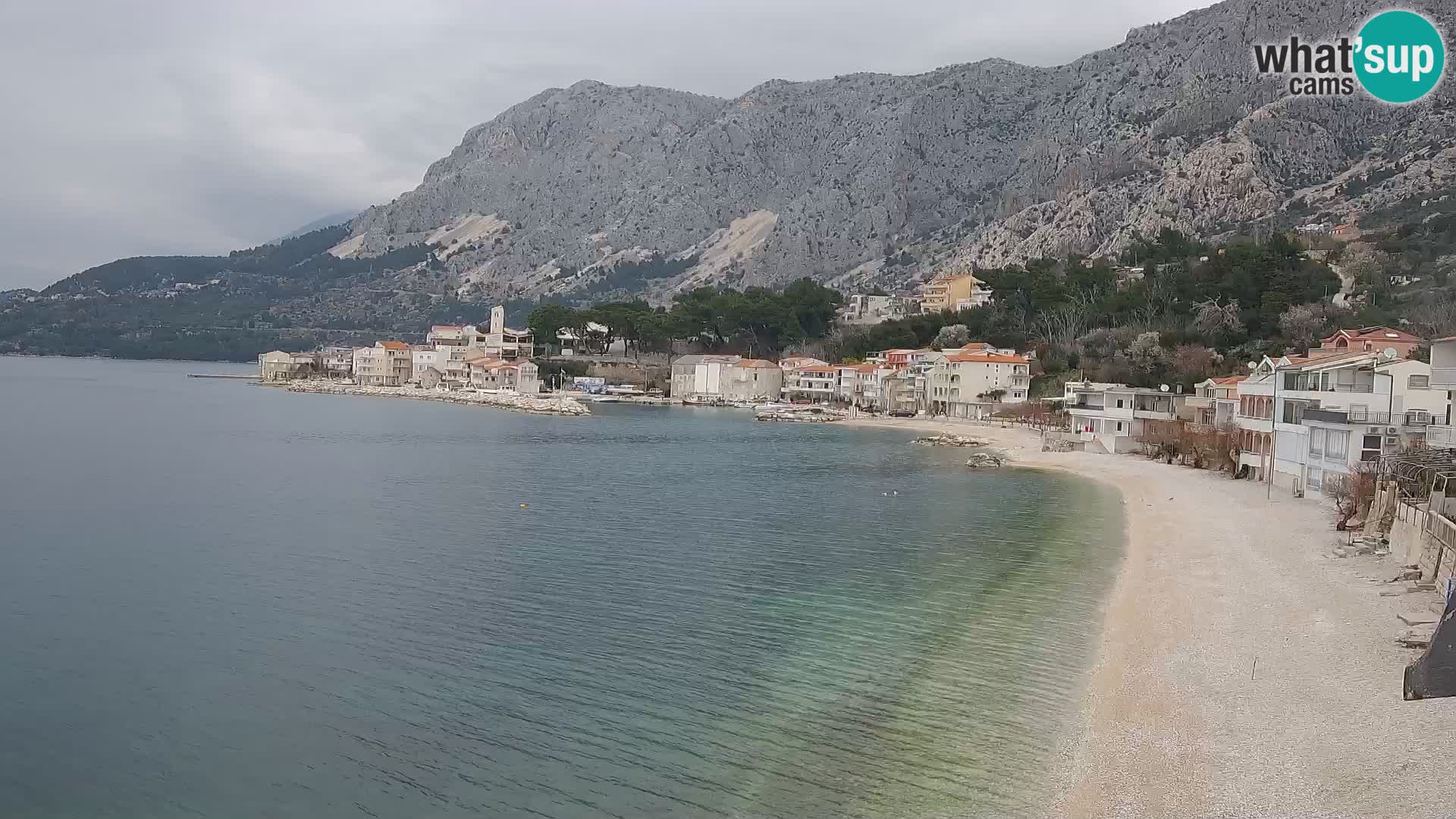 Webcam Drašnice (Podgora)  – Spiaggia