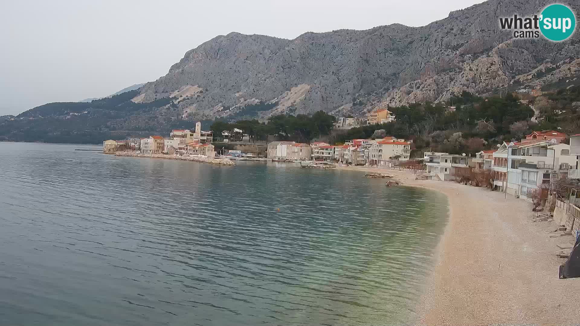 Web Kamera Drašnice (Podgora) – Plaža sa Apartmana Ober