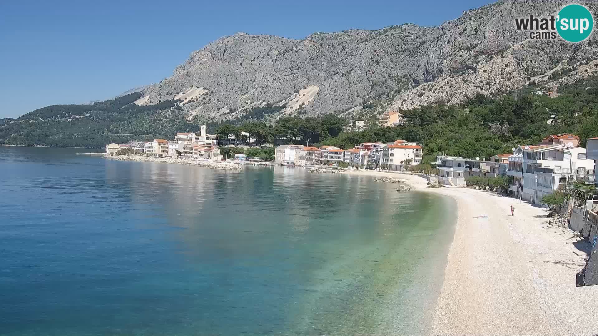 Webcam Drašnice (Podgora)  – Spiaggia