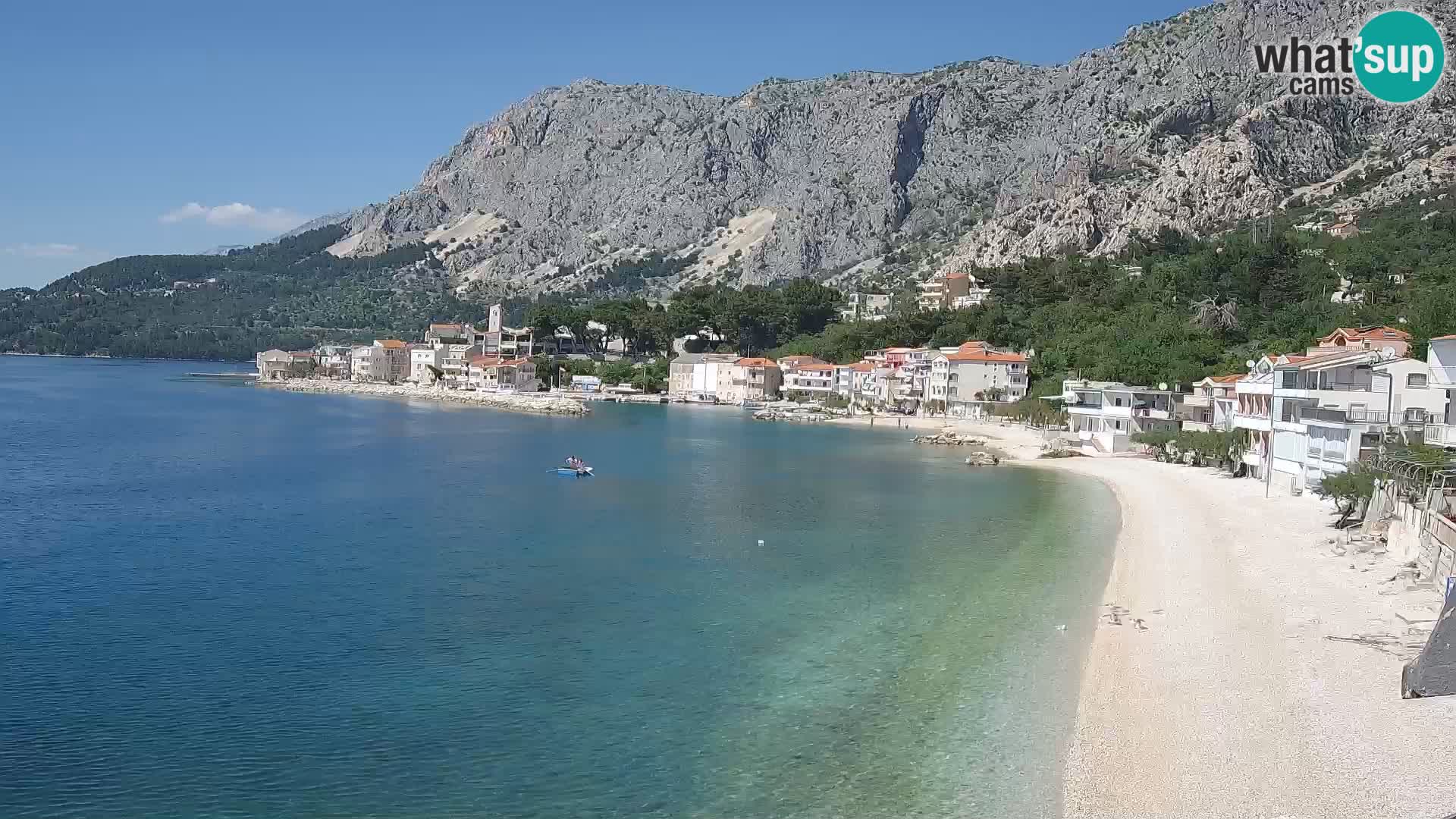 Web Kamera Drašnice (Podgora) – Plaža sa Apartmana Ober