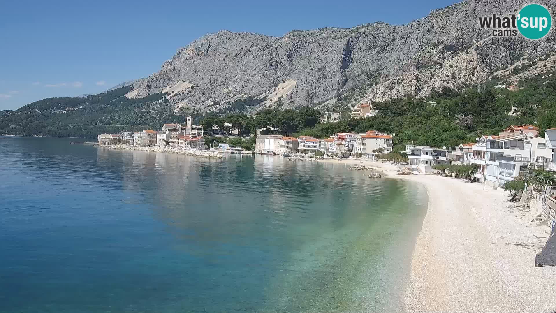 Web Kamera Drašnice (Podgora) – Plaža sa Apartmana Ober