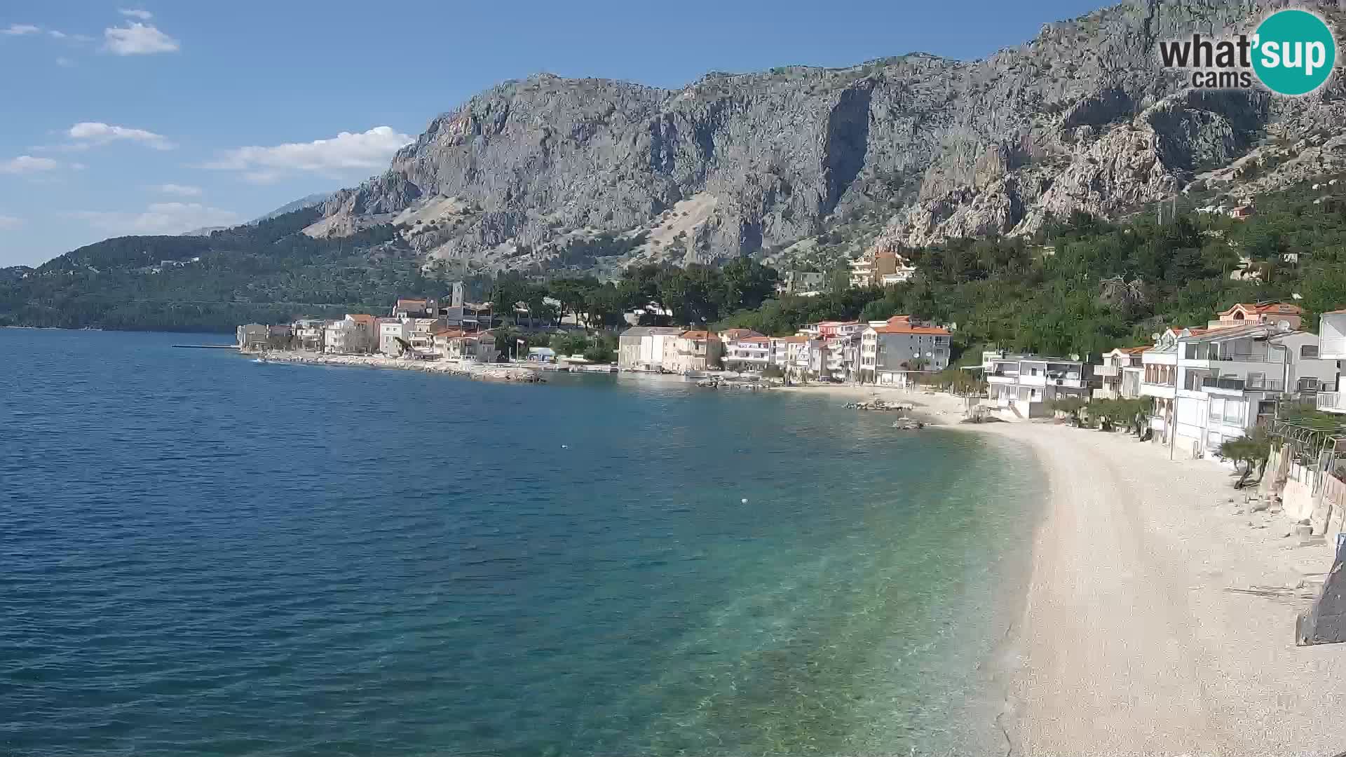 Web Kamera Drašnice (Podgora) – Plaža sa Apartmana Ober