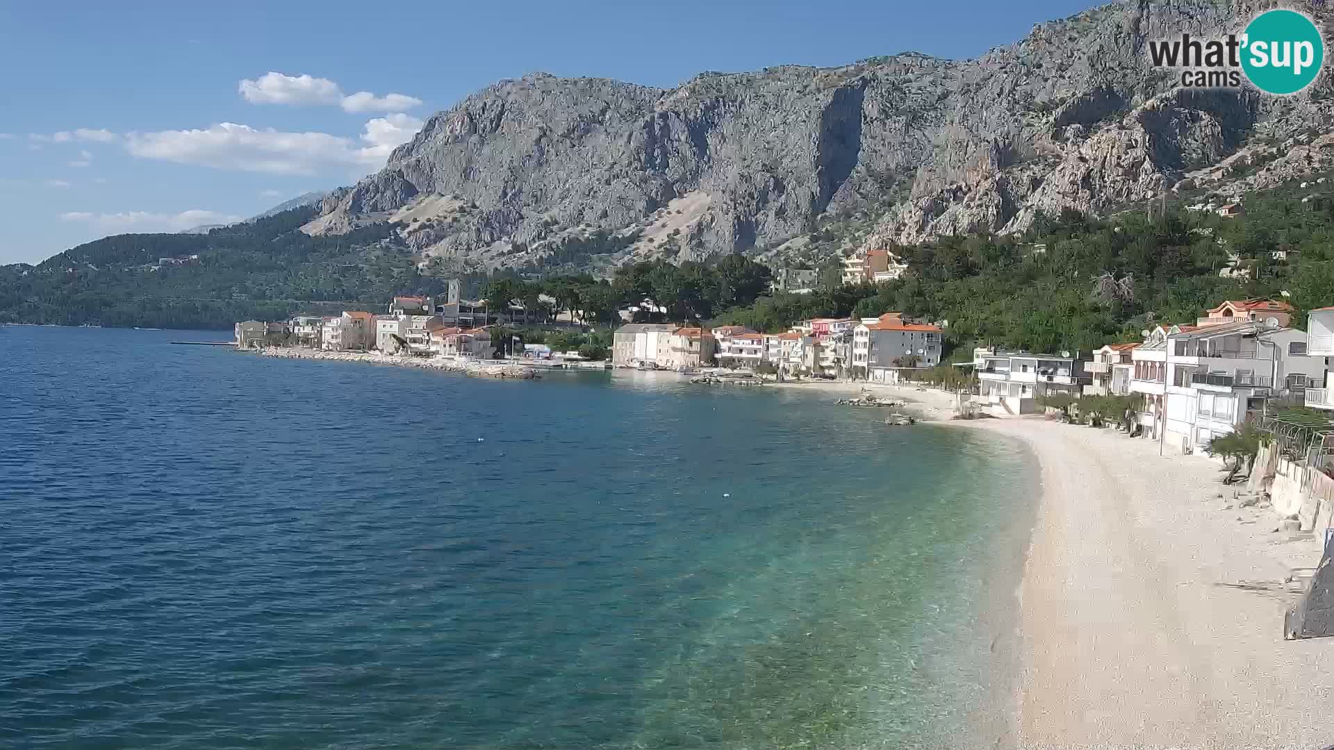 Web Kamera Drašnice (Podgora) – Plaža sa Apartmana Ober