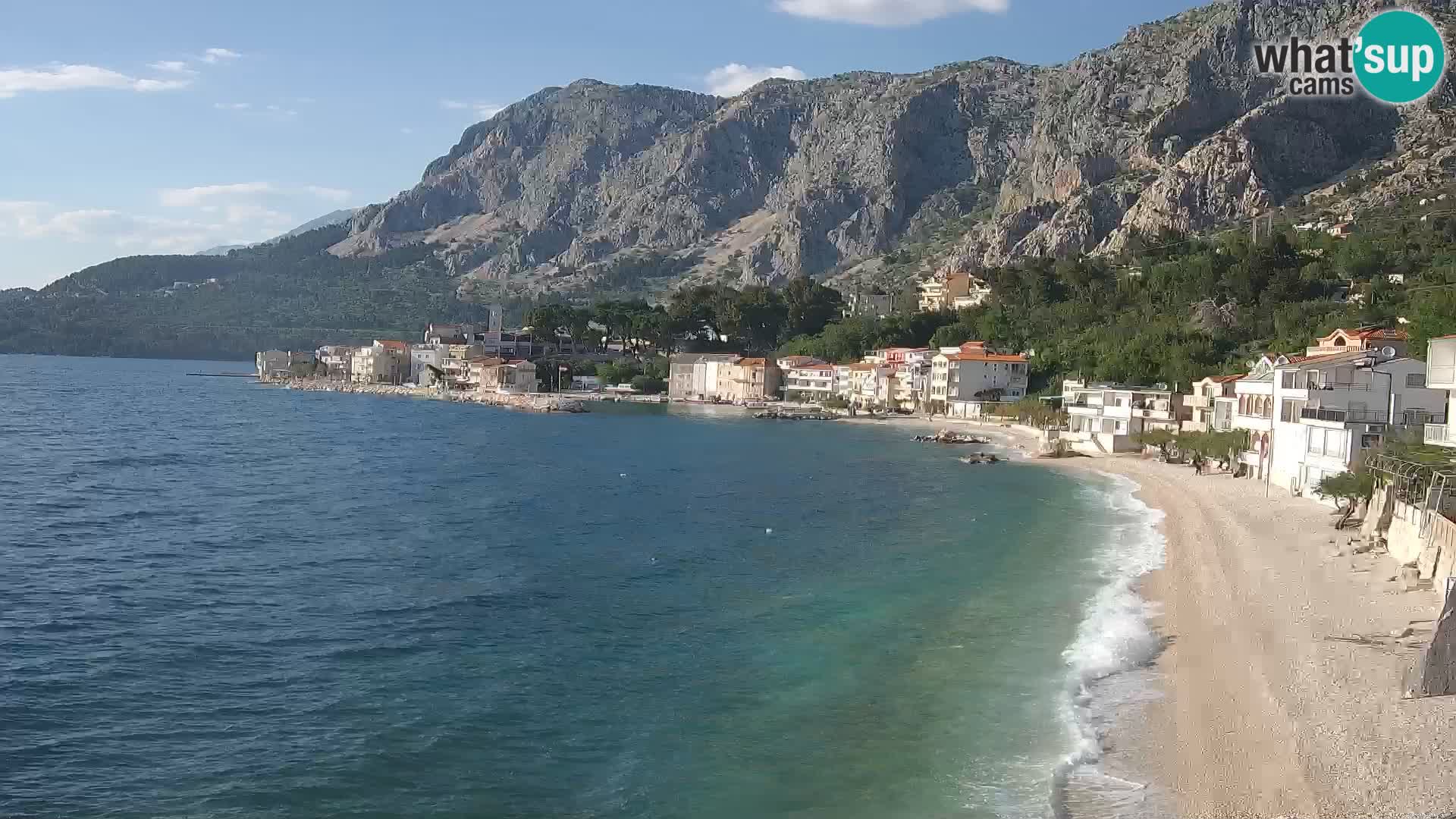 Web Kamera Drašnice (Podgora) – Plaža sa Apartmana Ober