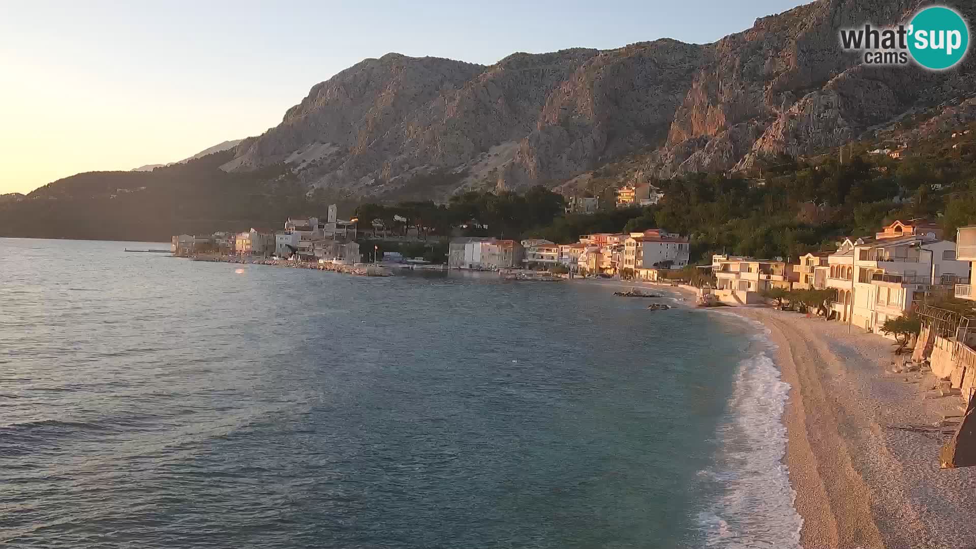 Web Kamera Drašnice (Podgora) – Plaža sa Apartmana Ober