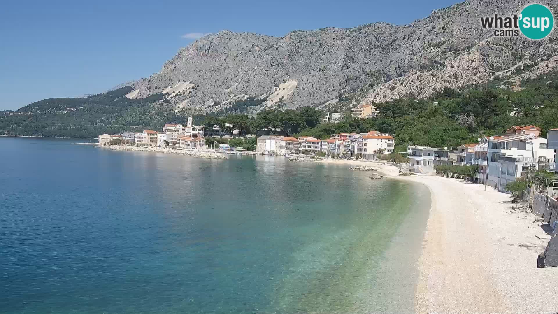 Web Kamera Drašnice (Podgora) – Plaža sa Apartmana Ober