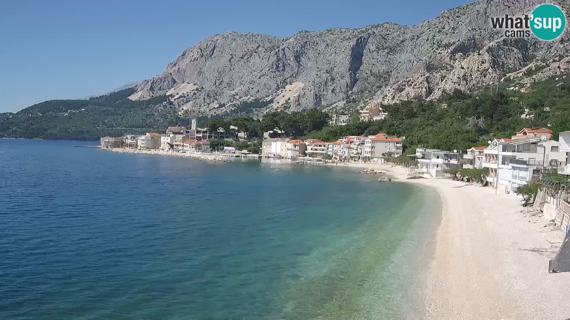 Web Kamera Drašnice (Podgora) – Plaža sa Apartmana Ober