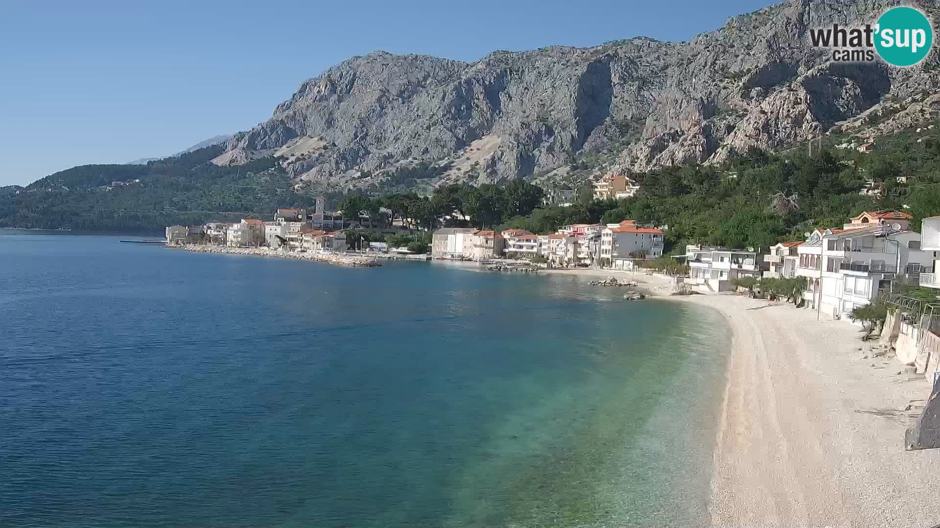 Web Kamera Drašnice (Podgora) – Plaža sa Apartmana Ober