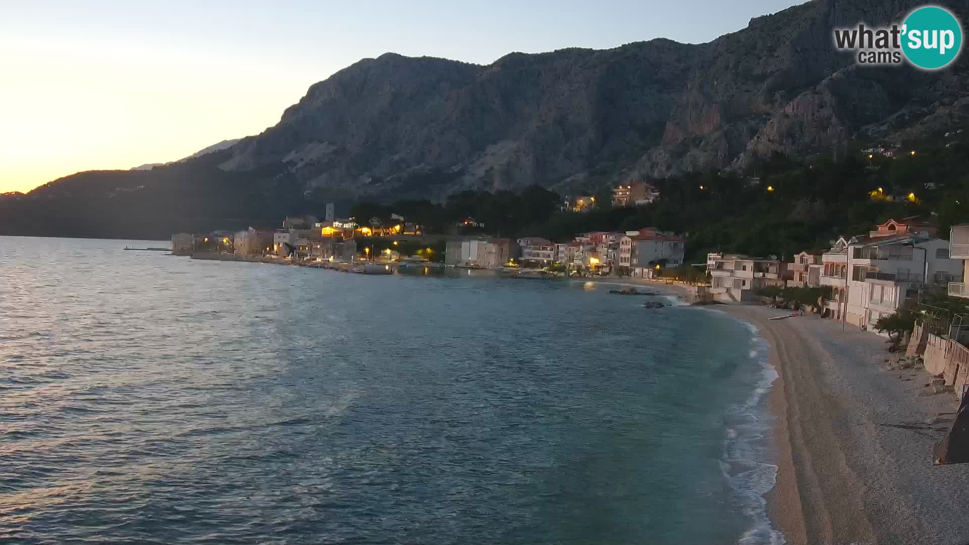 Web Kamera Drašnice (Podgora) – Plaža sa Apartmana Ober