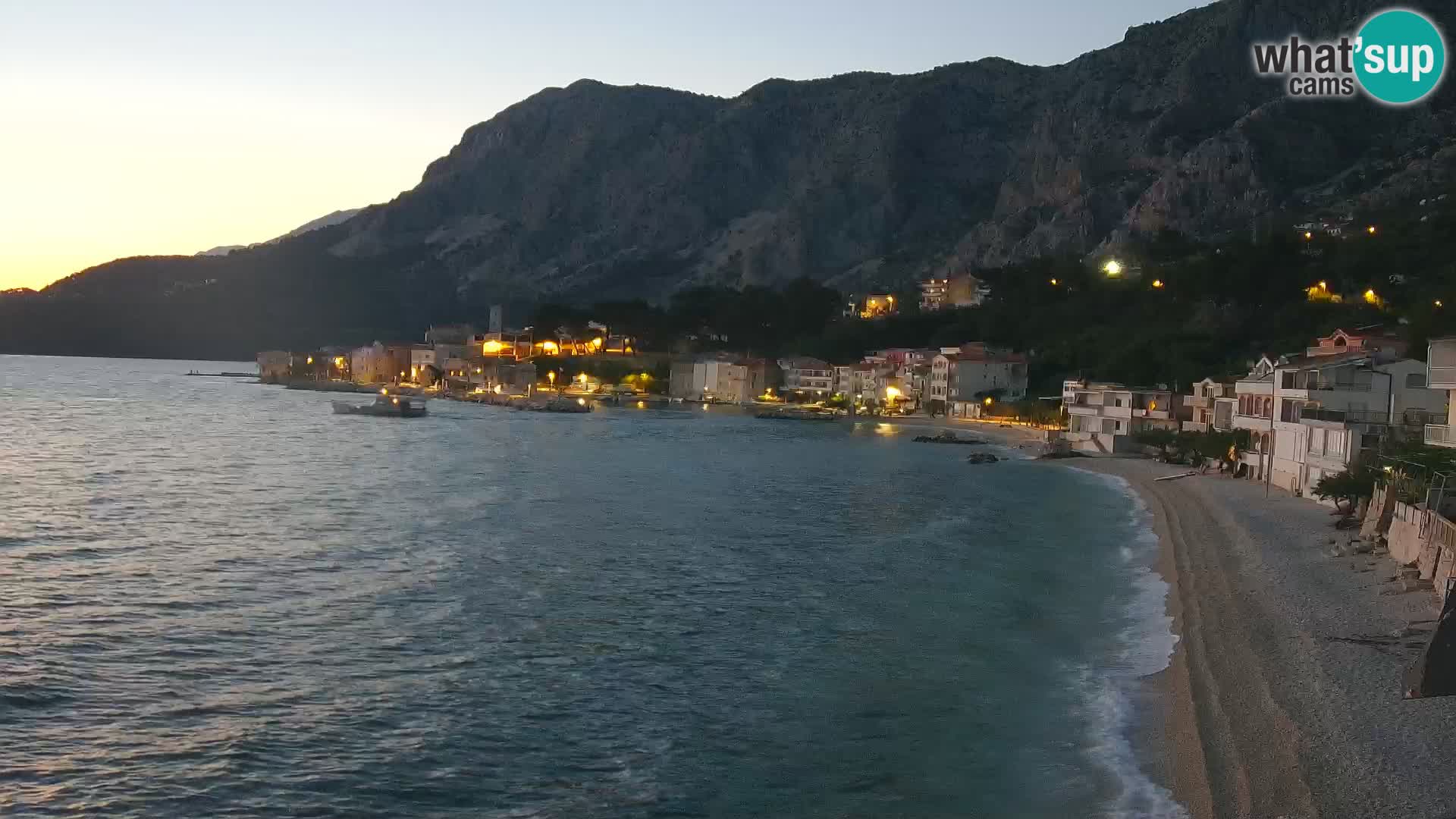 Web Kamera Drašnice (Podgora) – Plaža sa Apartmana Ober