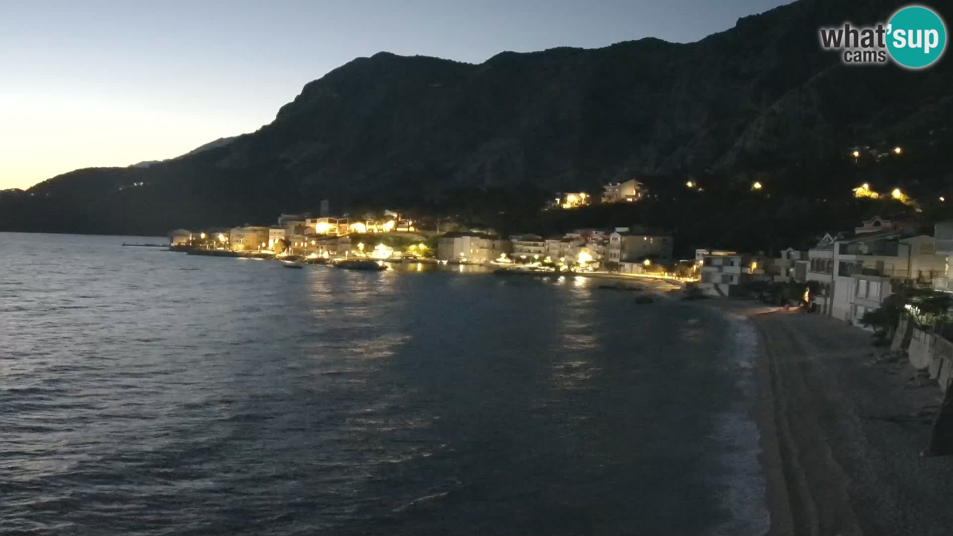 Web Kamera Drašnice (Podgora) – Plaža sa Apartmana Ober
