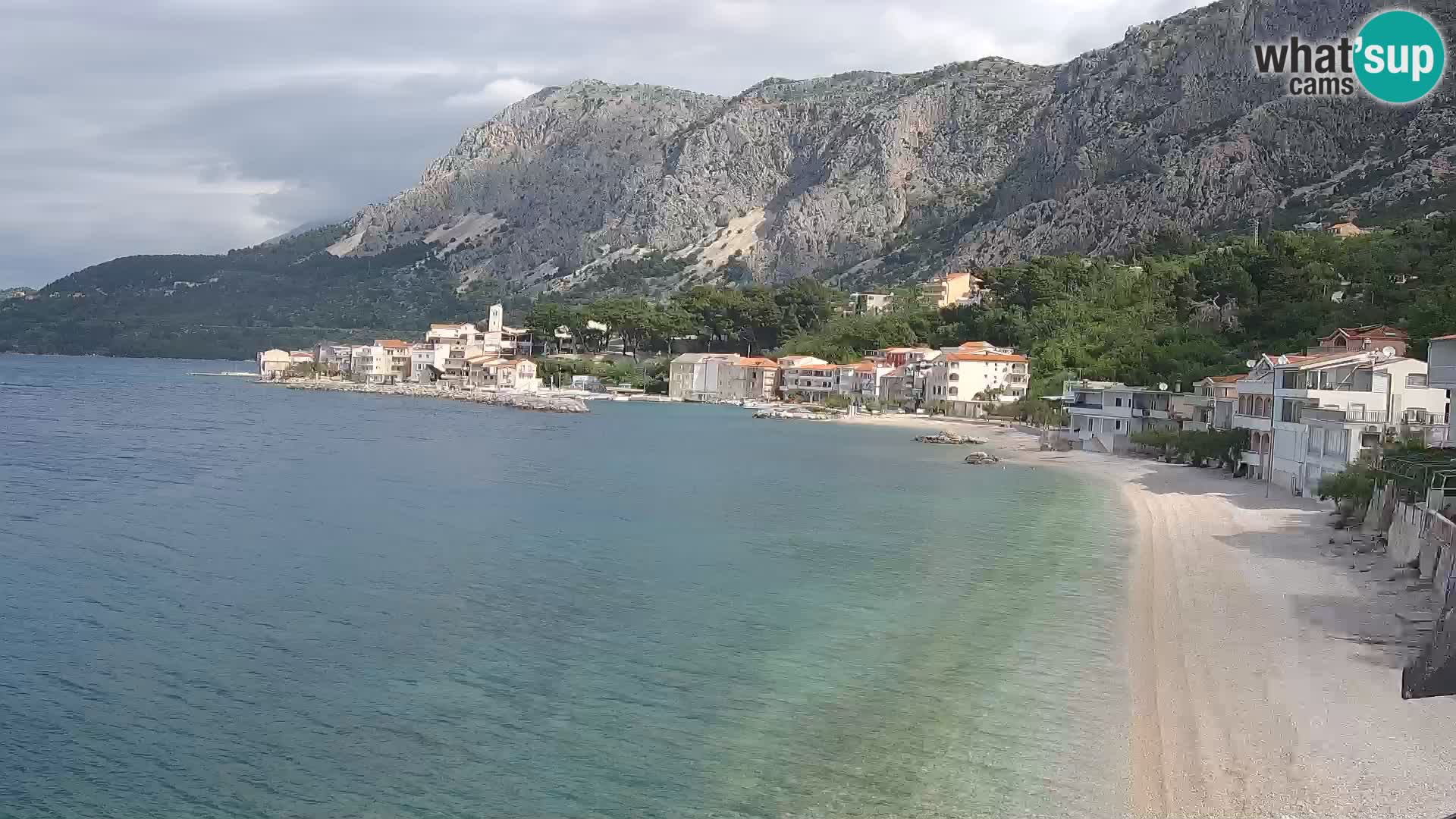 Web Kamera Drašnice (Podgora) – Plaža sa Apartmana Ober