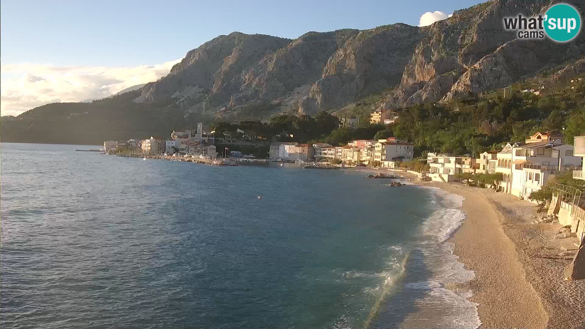 Webcam Drašnice (Podgora)  – Spiaggia