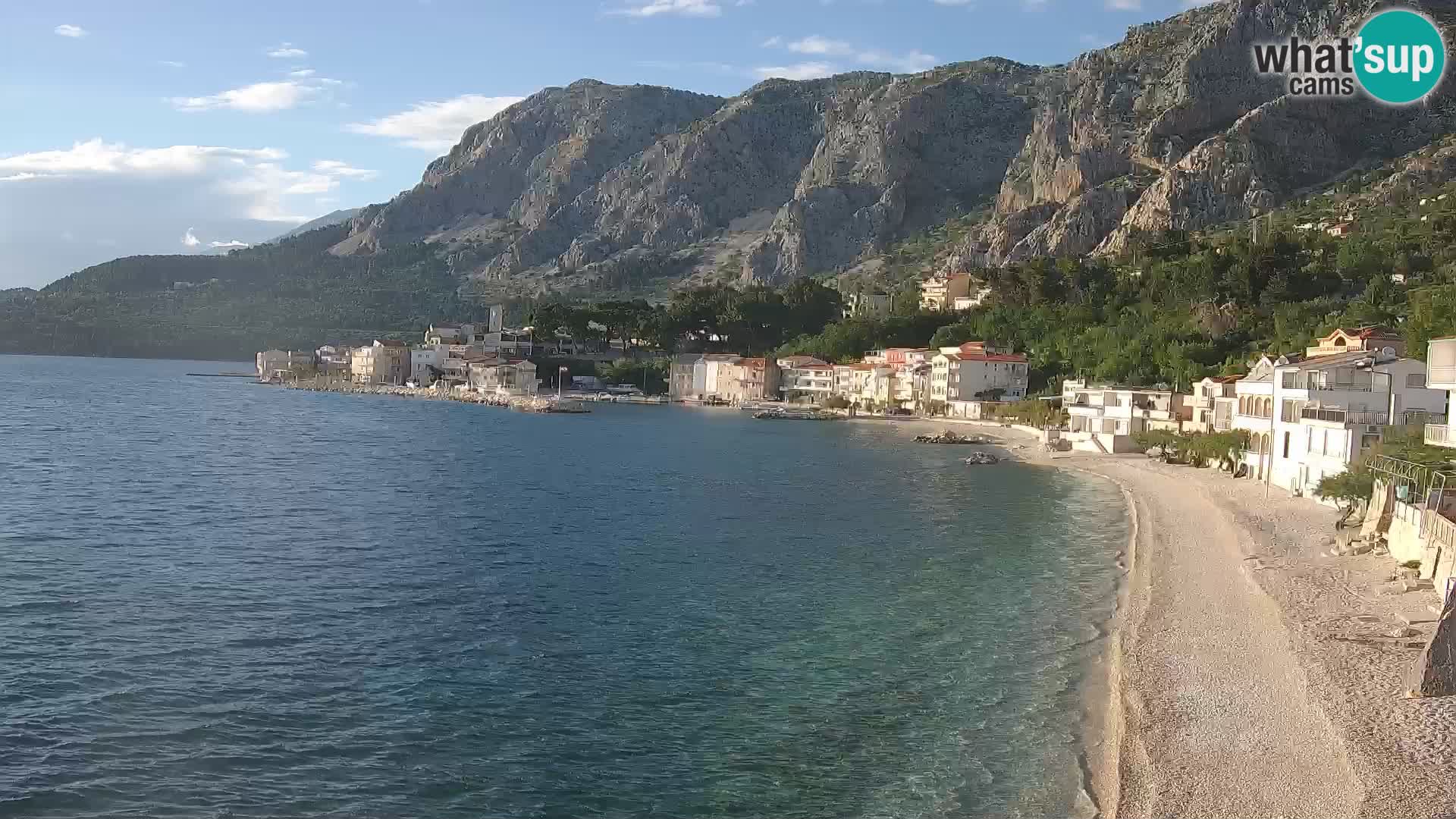Web Kamera Drašnice (Podgora) – Plaža sa Apartmana Ober