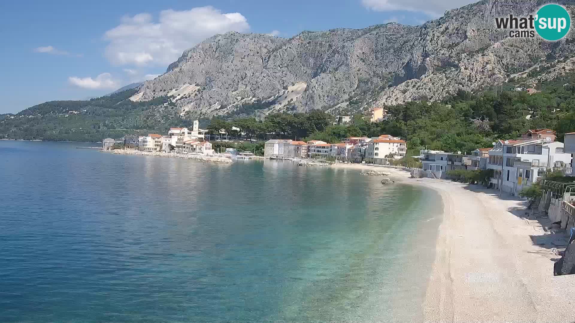Web Kamera Drašnice (Podgora) – Plaža sa Apartmana Ober