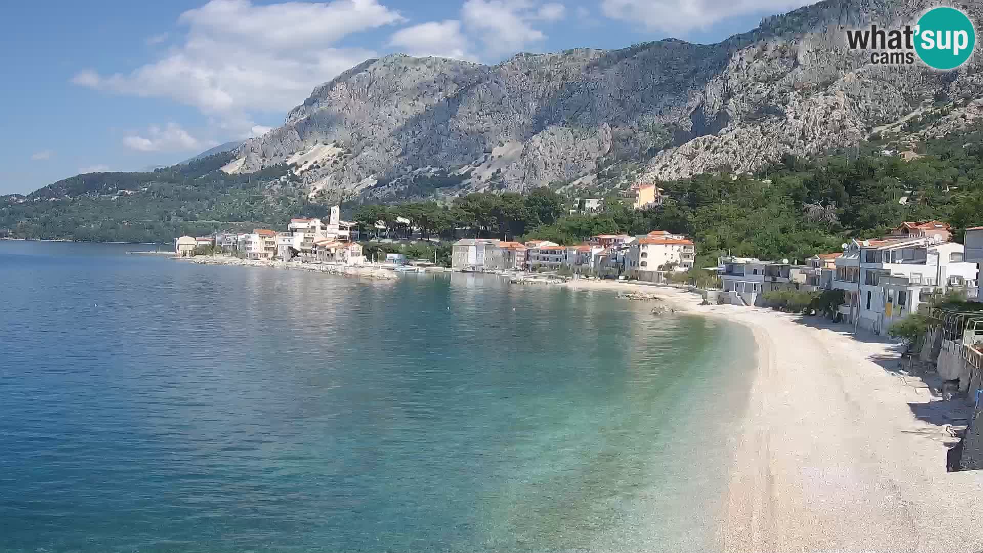Web Kamera Drašnice (Podgora) – Plaža sa Apartmana Ober