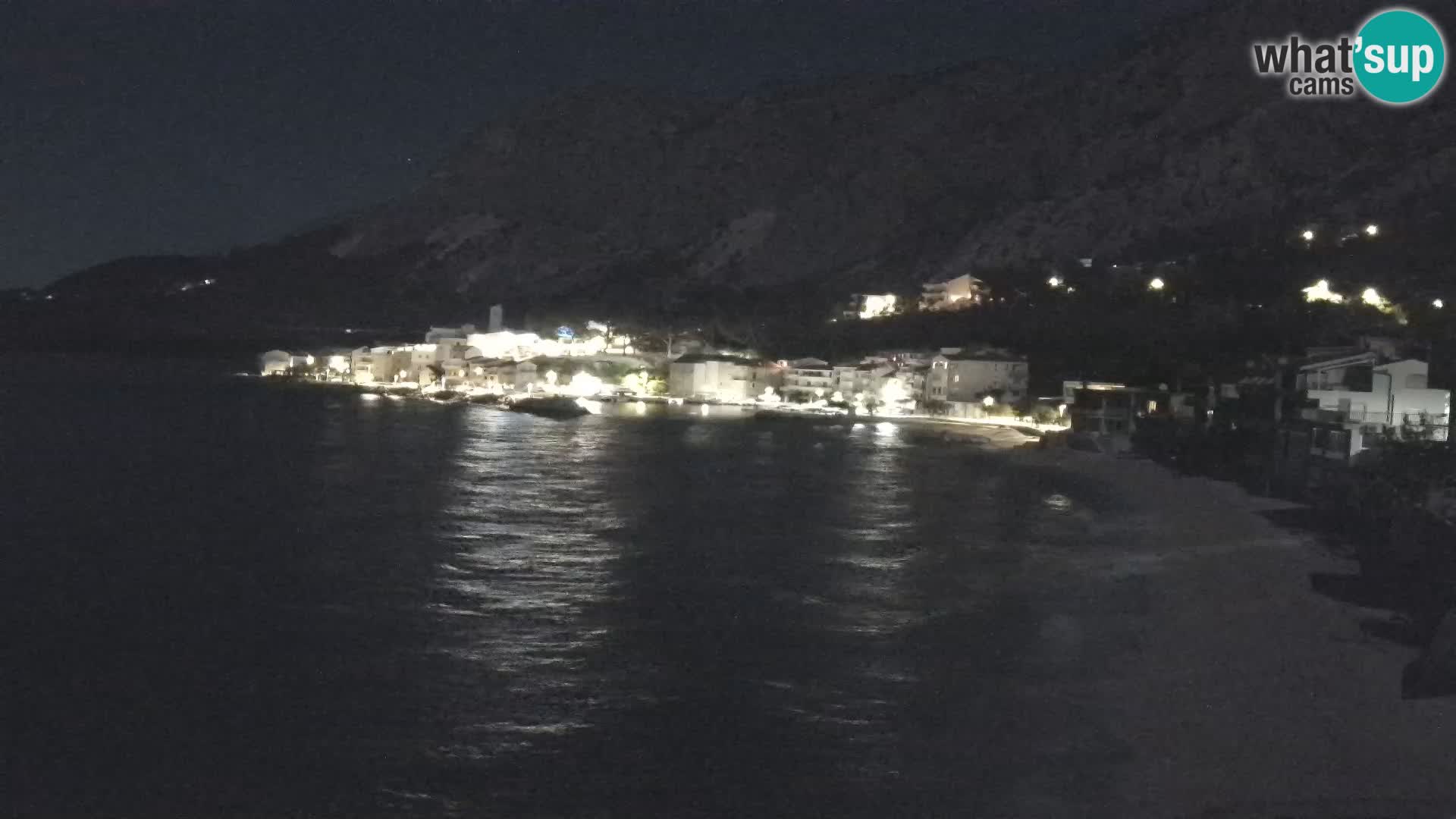 Web Kamera Drašnice (Podgora) – Plaža sa Apartmana Ober