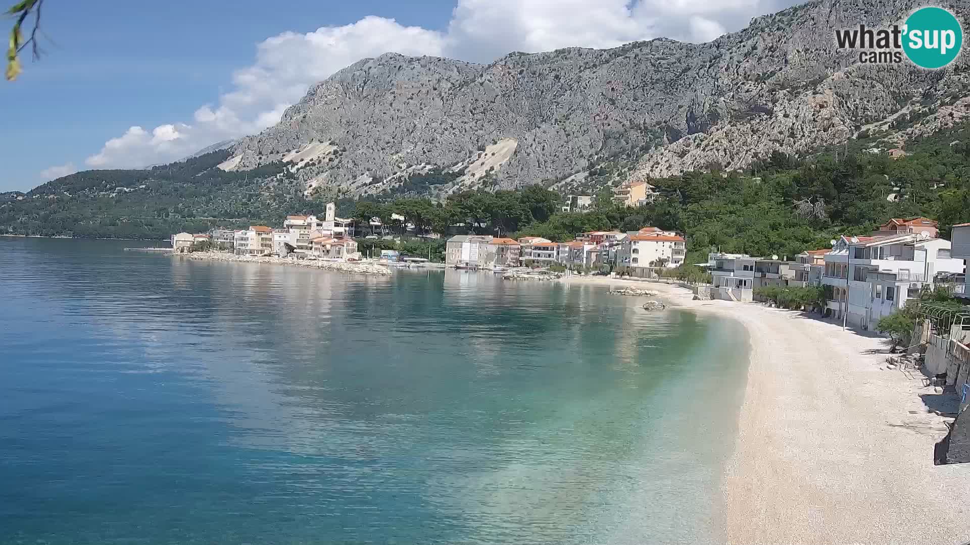 Web Kamera Drašnice (Podgora) – Plaža sa Apartmana Ober