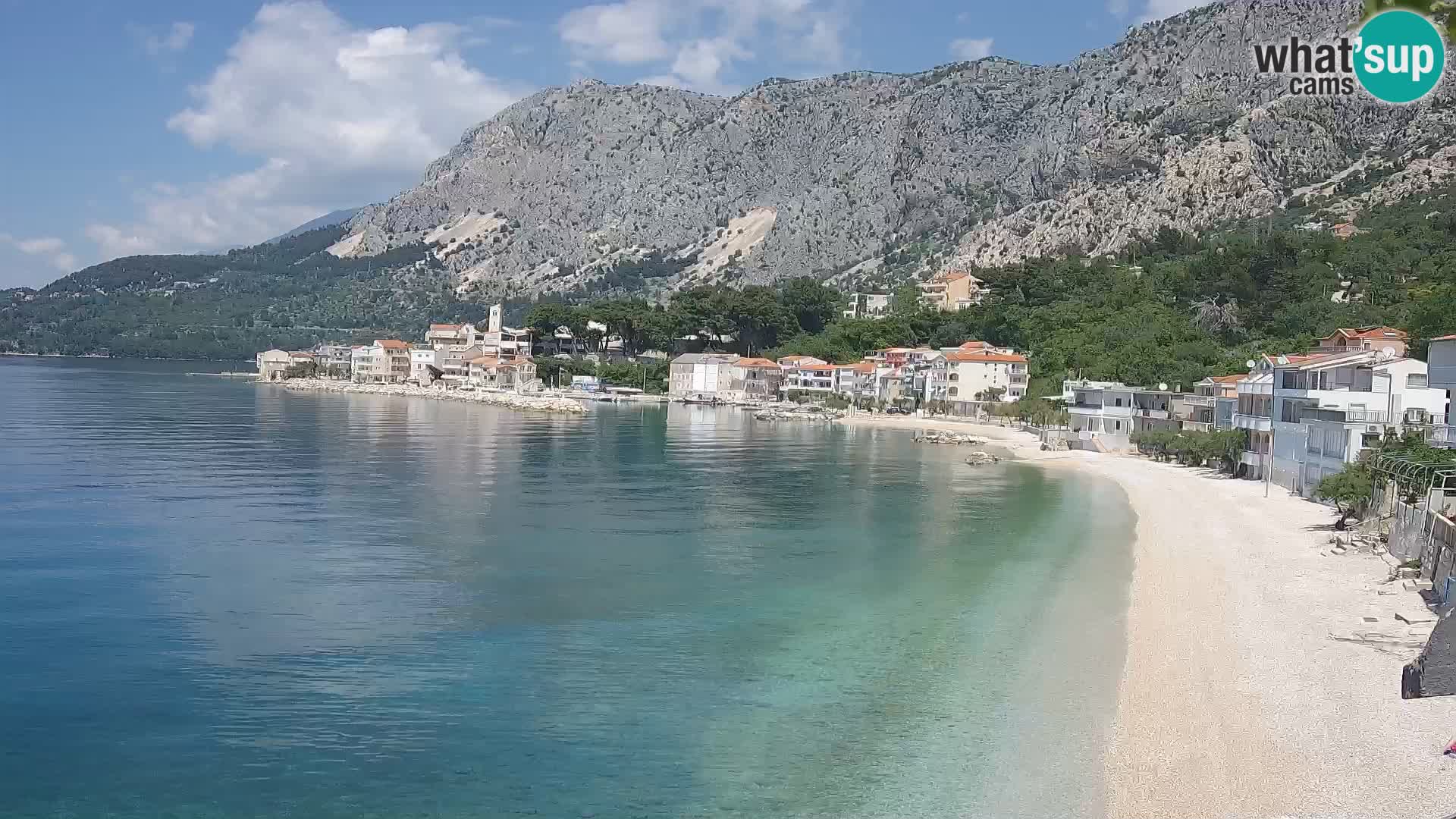 Web Kamera Drašnice (Podgora) – Plaža sa Apartmana Ober