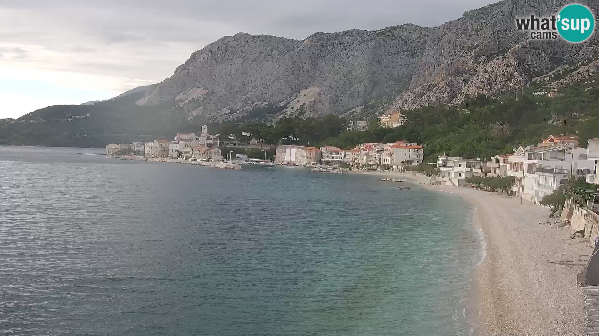 Web Kamera Drašnice (Podgora) – Plaža sa Apartmana Ober