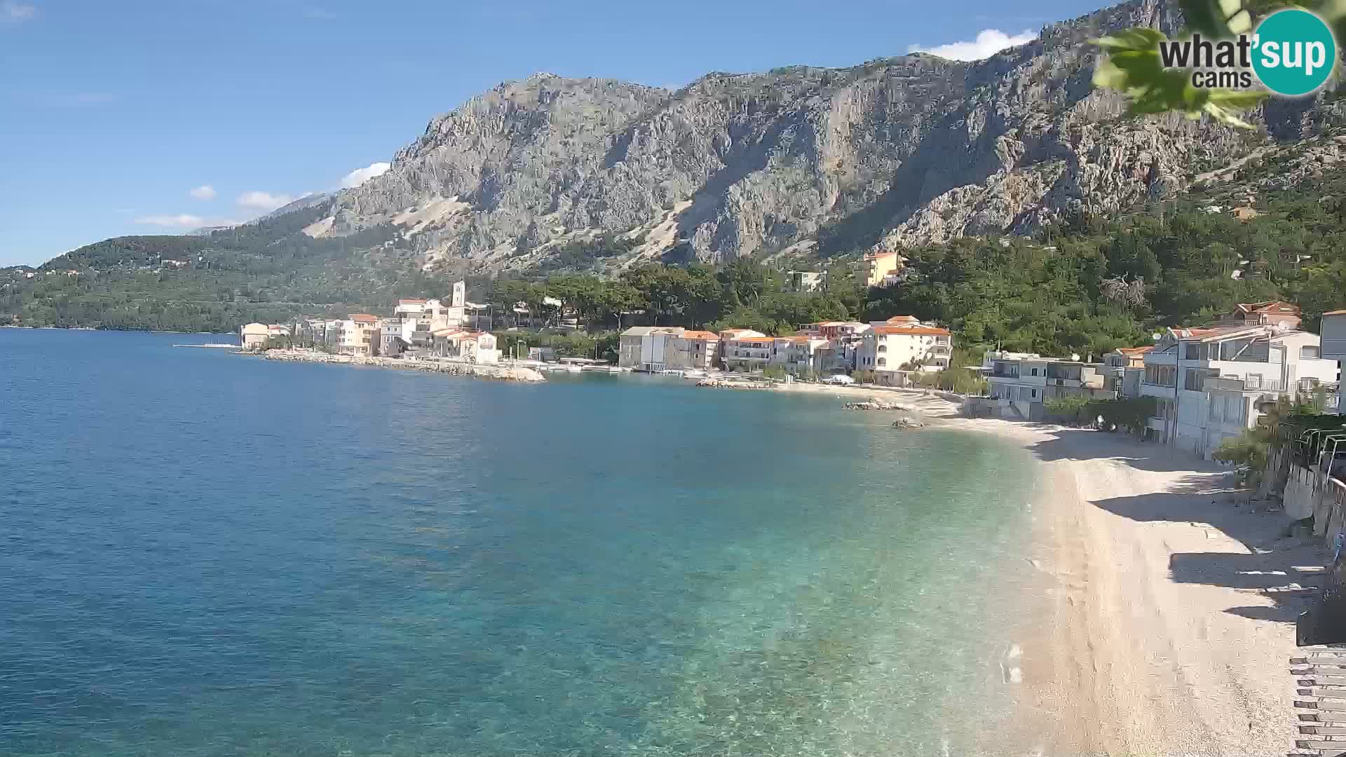 Web Kamera Drašnice (Podgora) – Plaža sa Apartmana Ober
