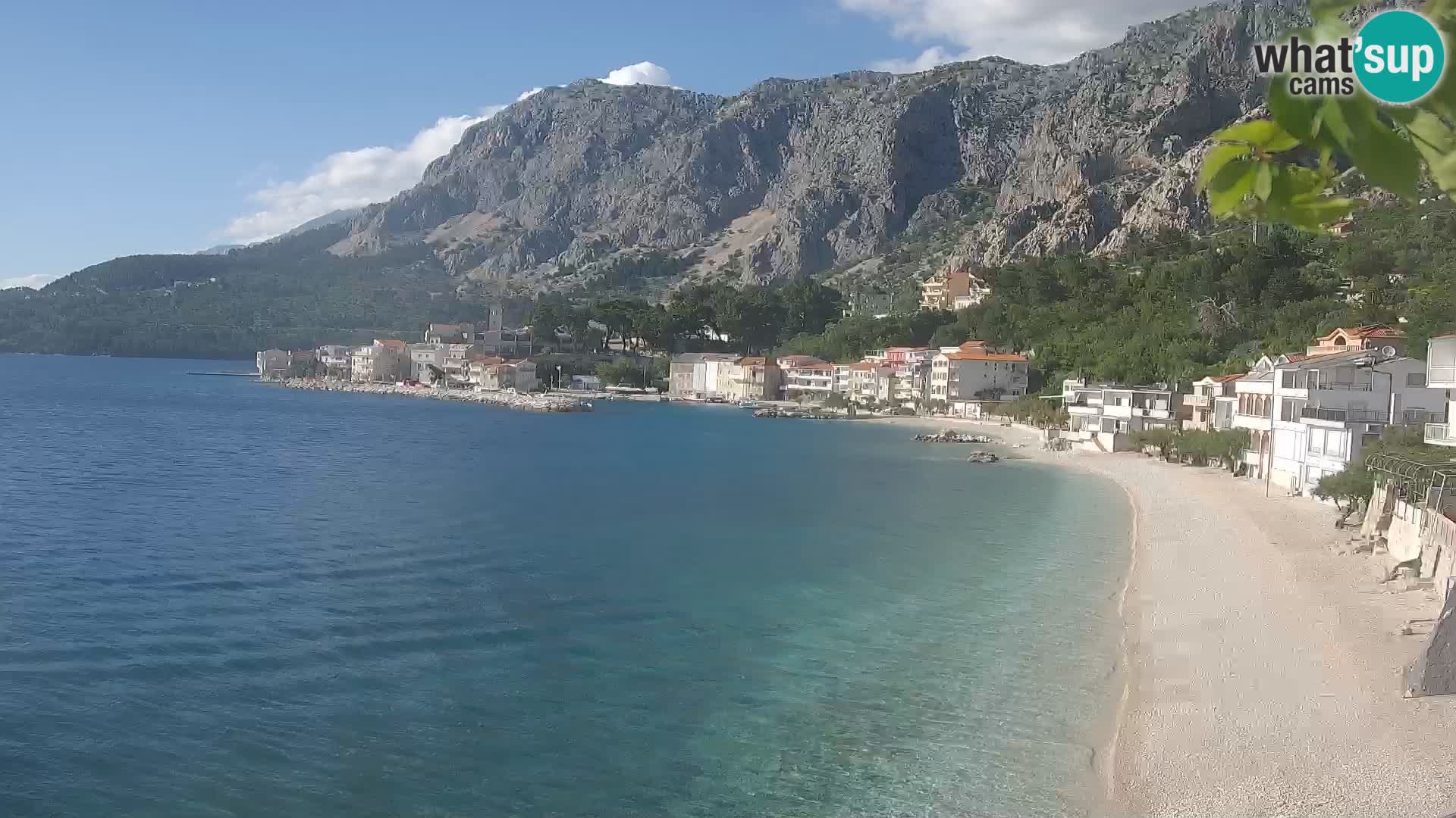 Web Kamera Drašnice (Podgora) – Plaža sa Apartmana Ober