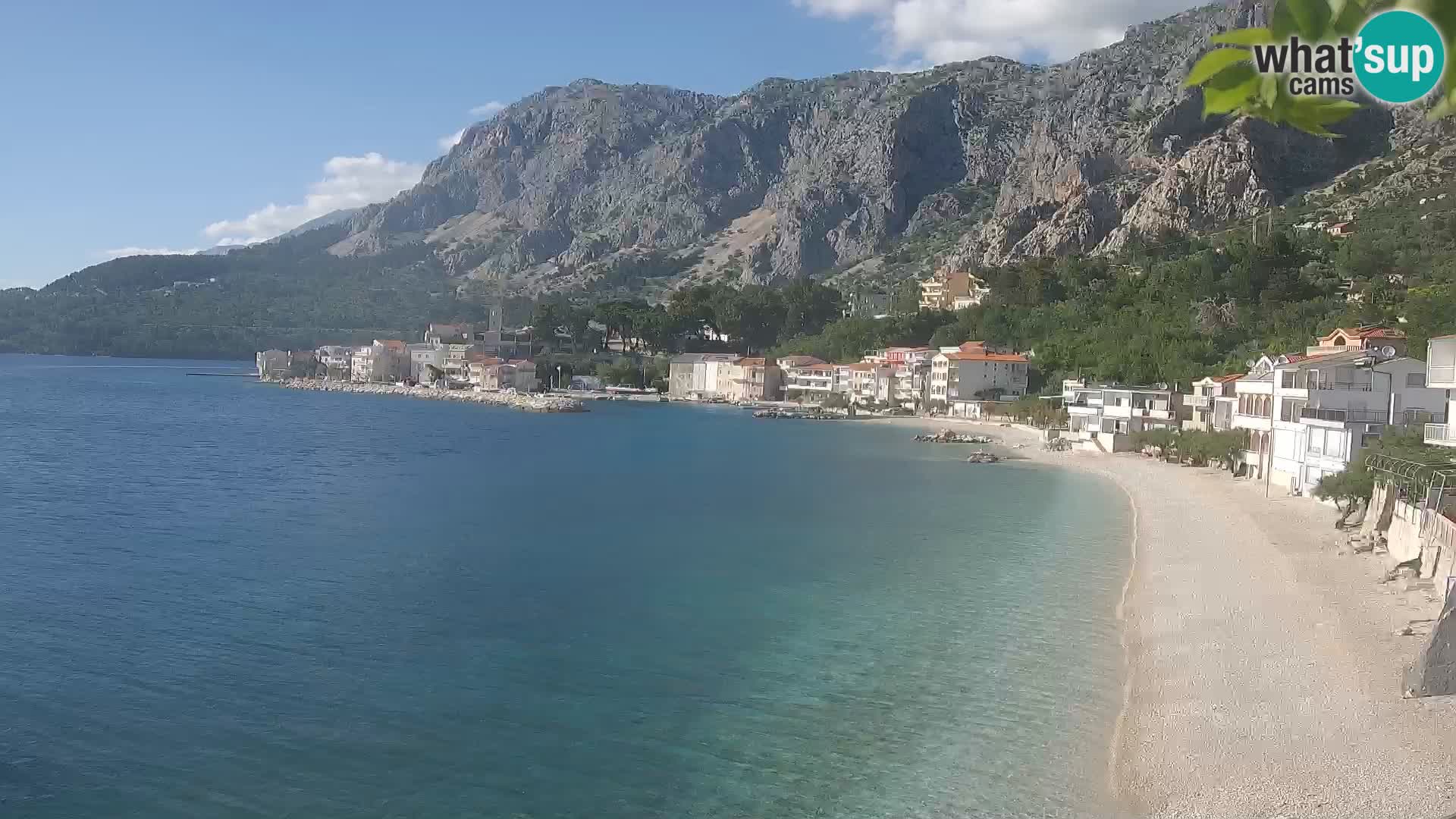 Web Kamera Drašnice (Podgora) – Plaža sa Apartmana Ober