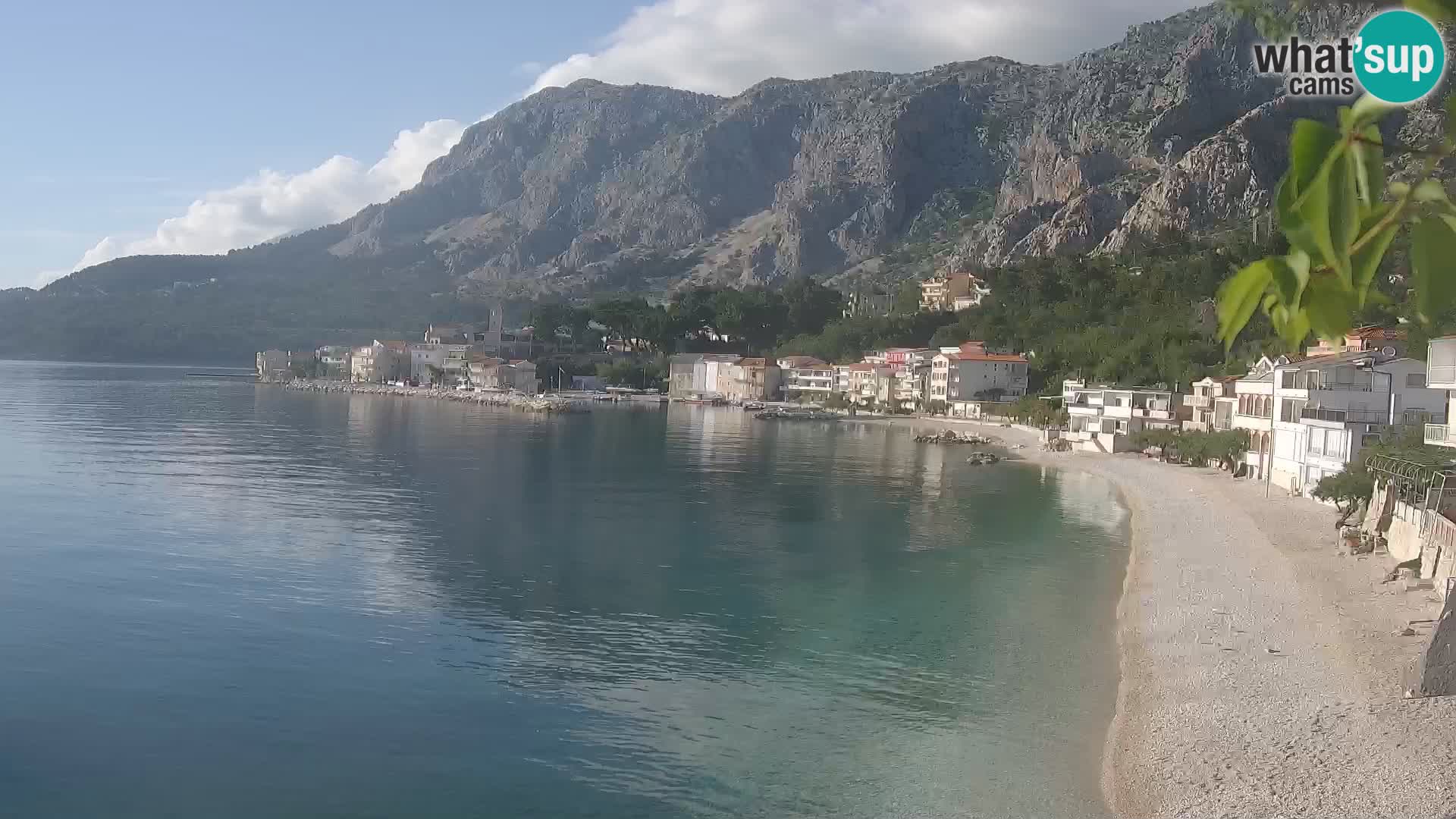 Web Kamera Drašnice (Podgora) – Plaža sa Apartmana Ober