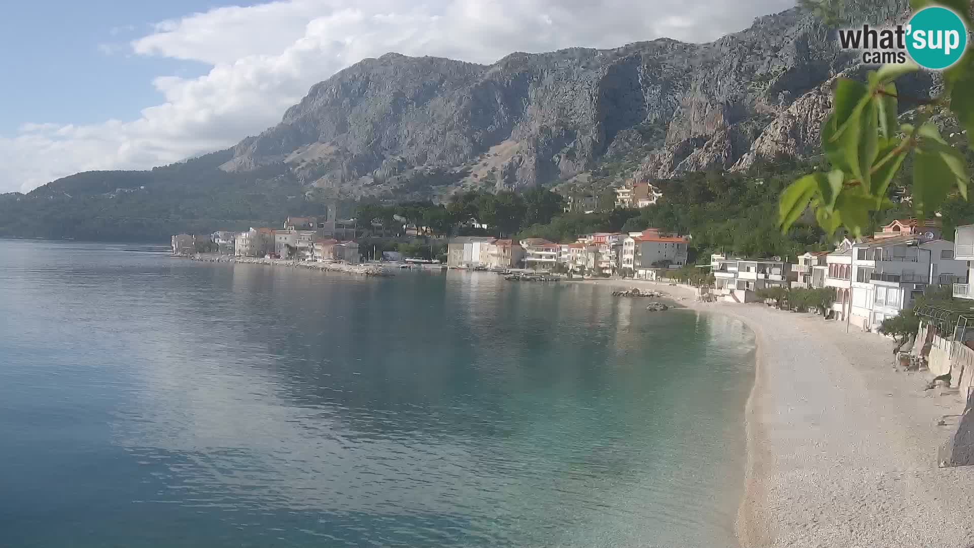 Web Kamera Drašnice (Podgora) – Plaža sa Apartmana Ober