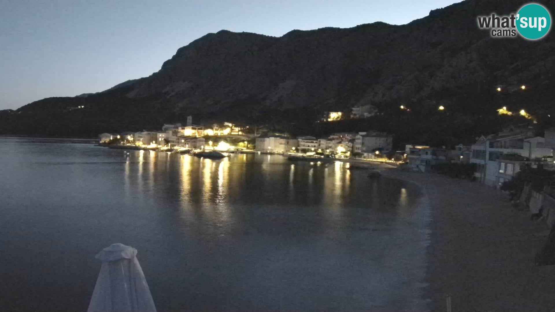 Web Kamera Drašnice (Podgora) – Plaža sa Apartmana Ober