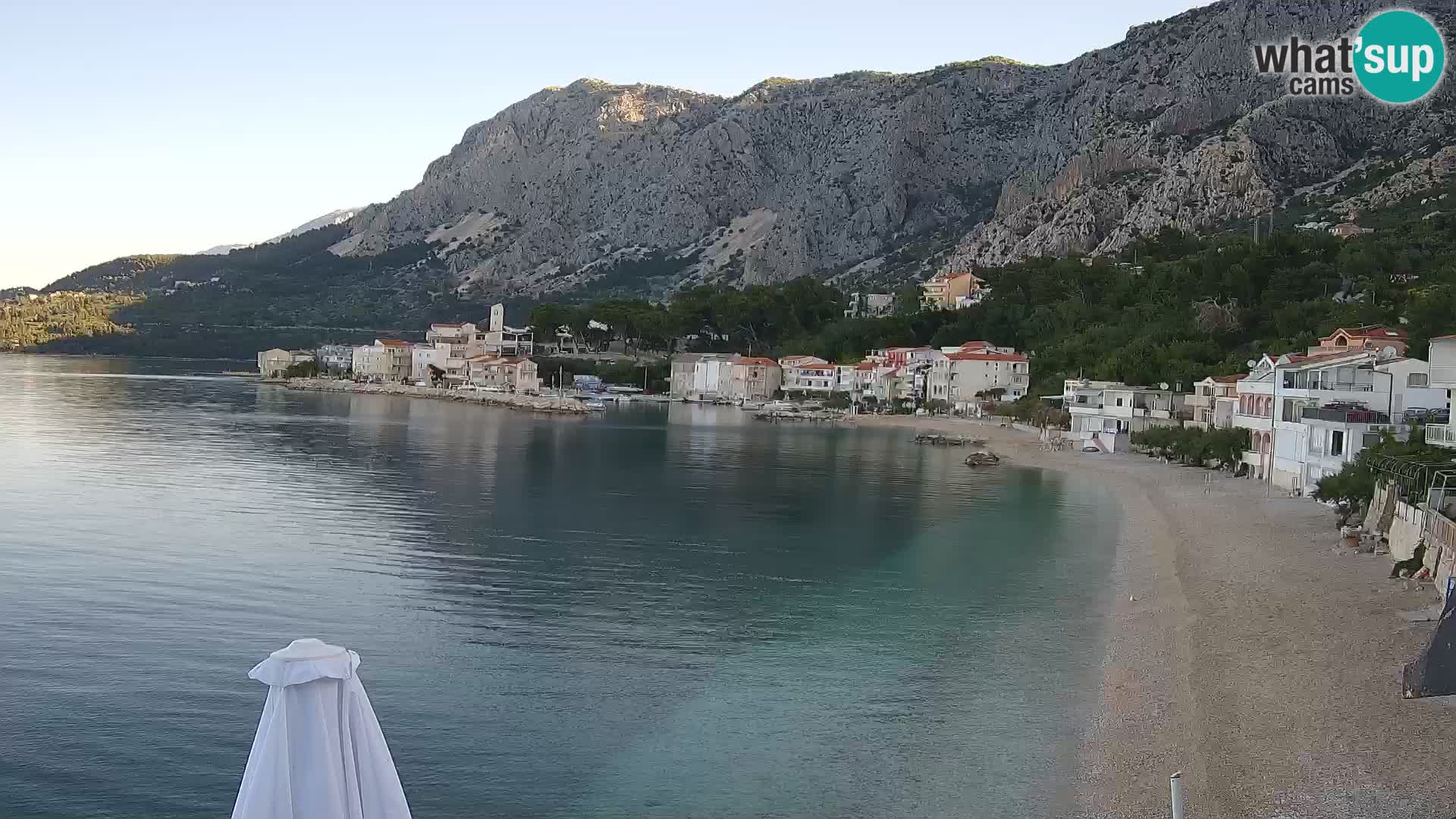 Web Kamera Drašnice (Podgora) – Plaža sa Apartmana Ober