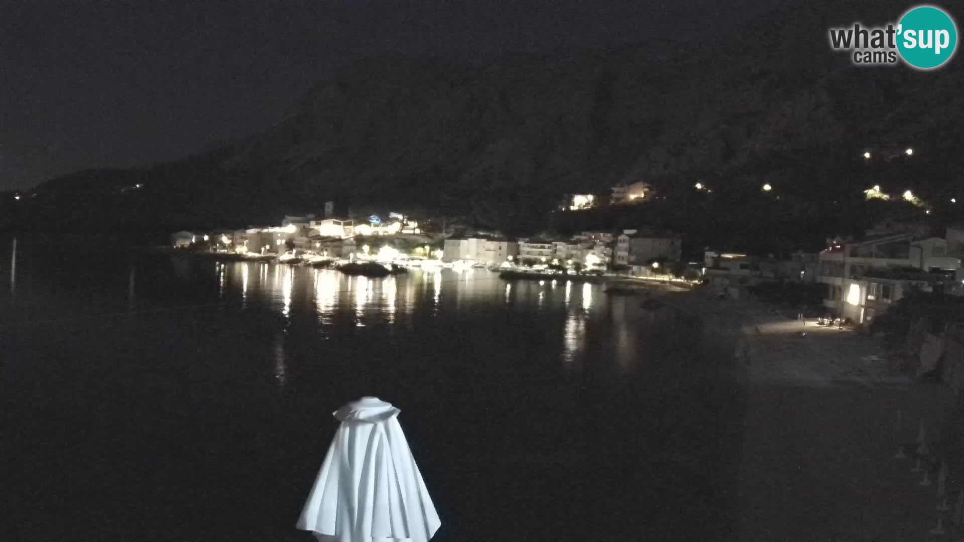 Web Kamera Drašnice (Podgora) – Plaža sa Apartmana Ober