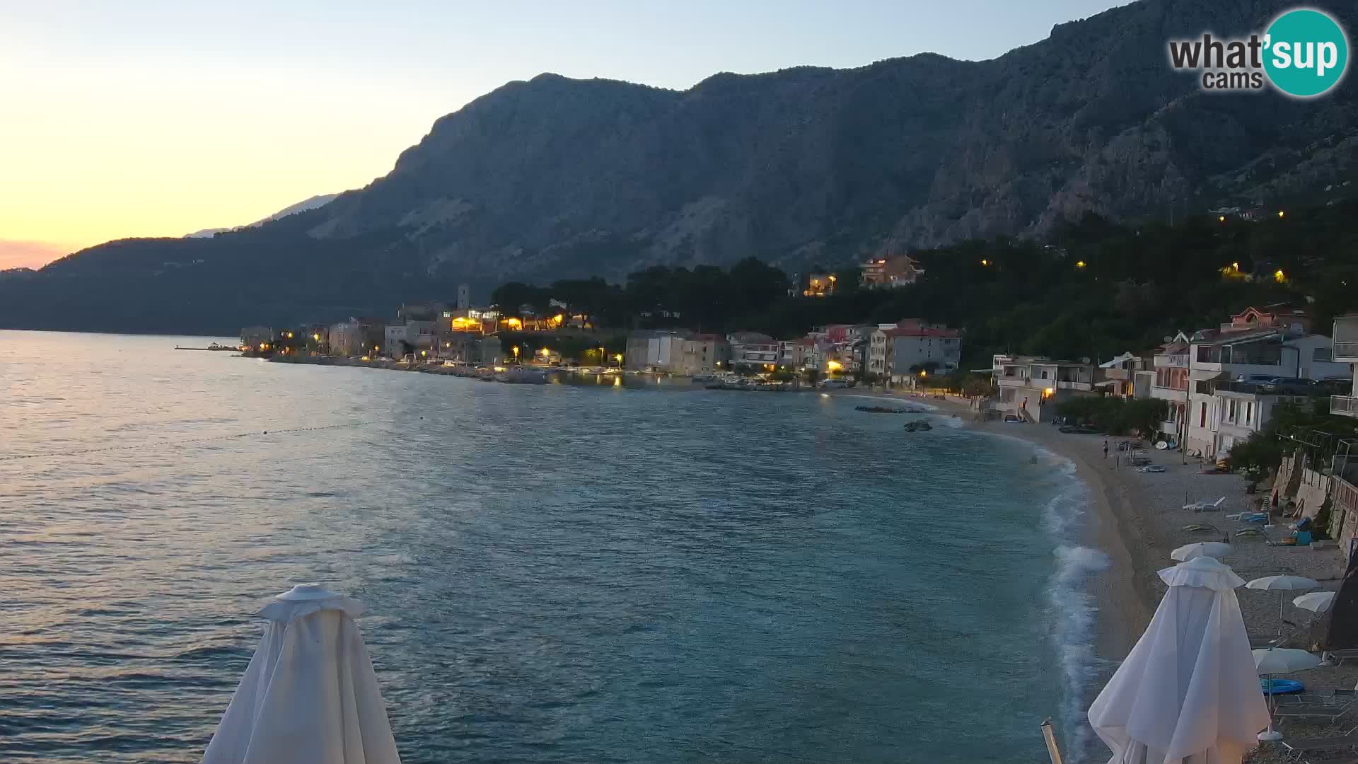 Web Kamera Drašnice (Podgora) – Plaža sa Apartmana Ober