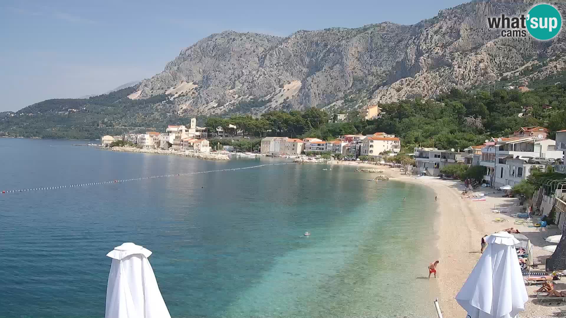 Webcam Drašnice (Podgora)  – Spiaggia