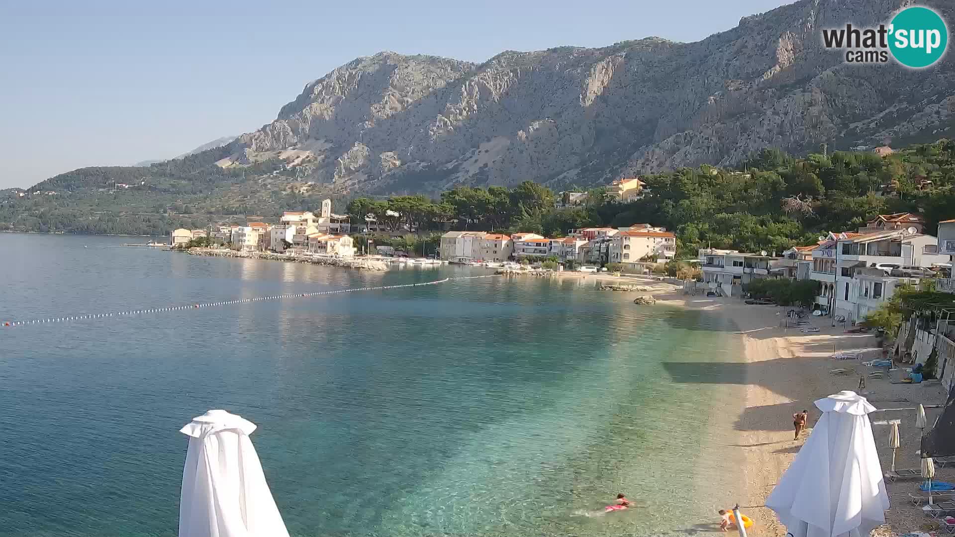 Web Kamera Drašnice (Podgora) – Plaža sa Apartmana Ober