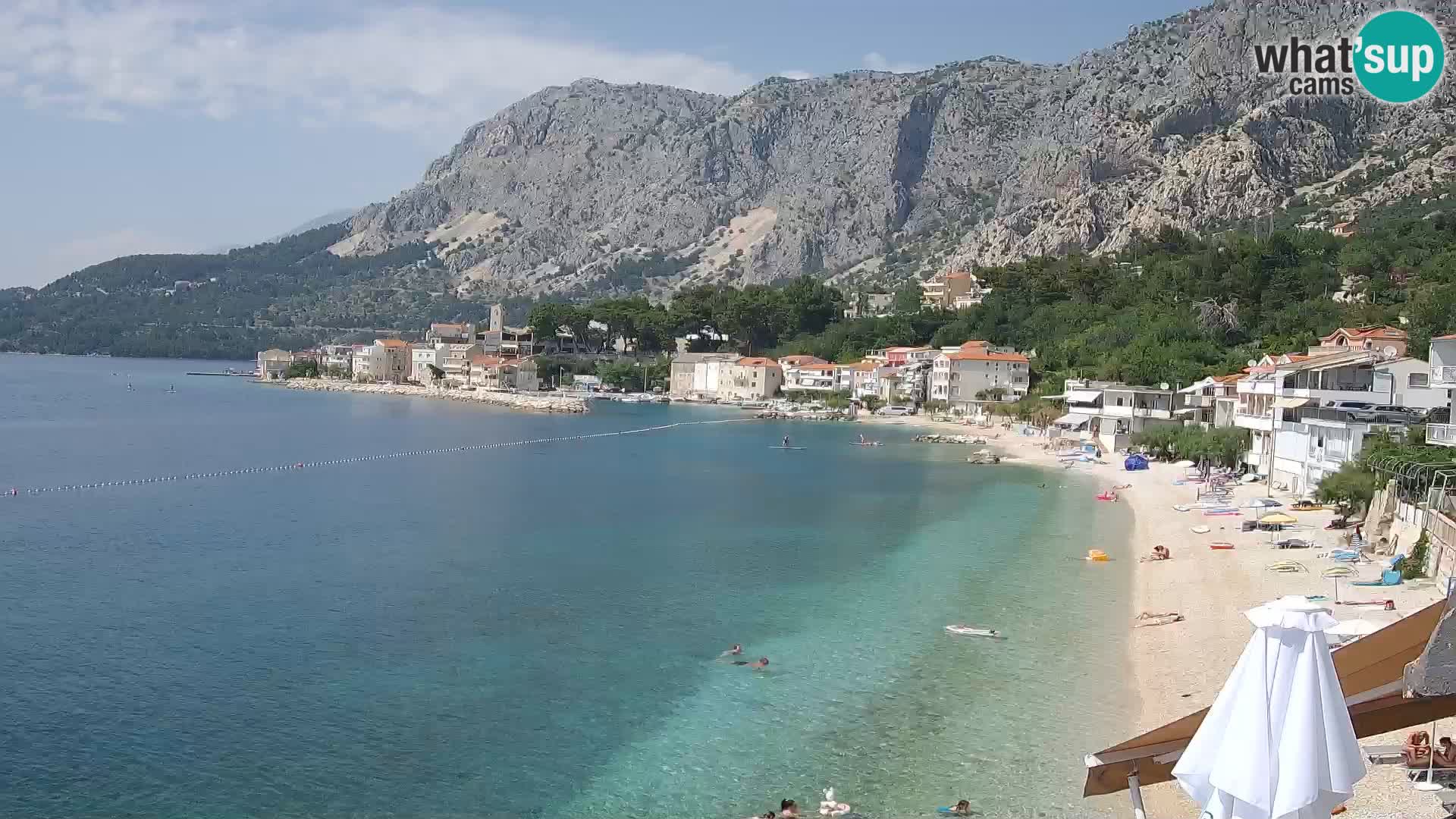 Web Kamera Drašnice (Podgora) – Plaža sa Apartmana Ober