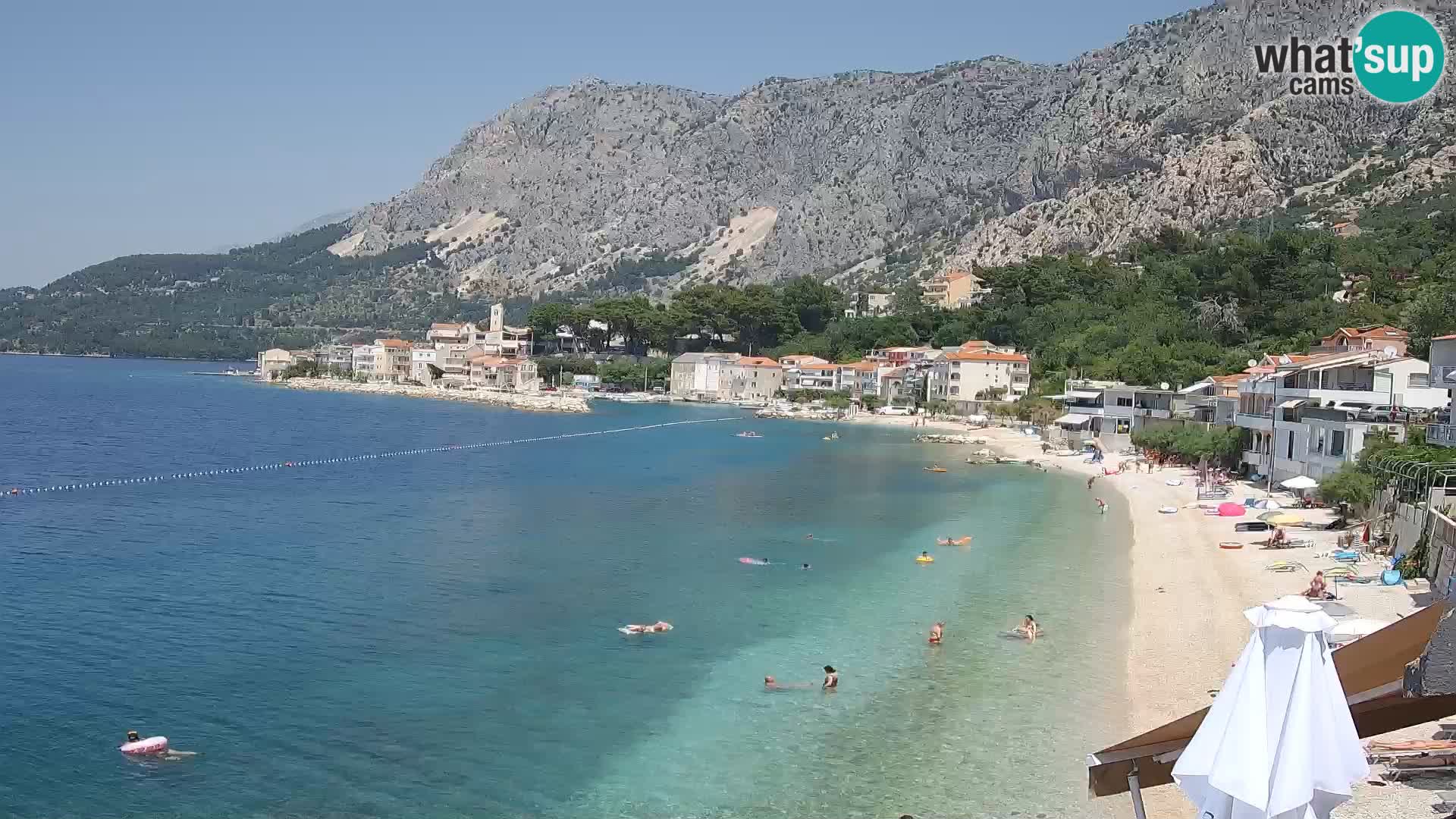 Webcam Drašnice (Podgora)  – Spiaggia