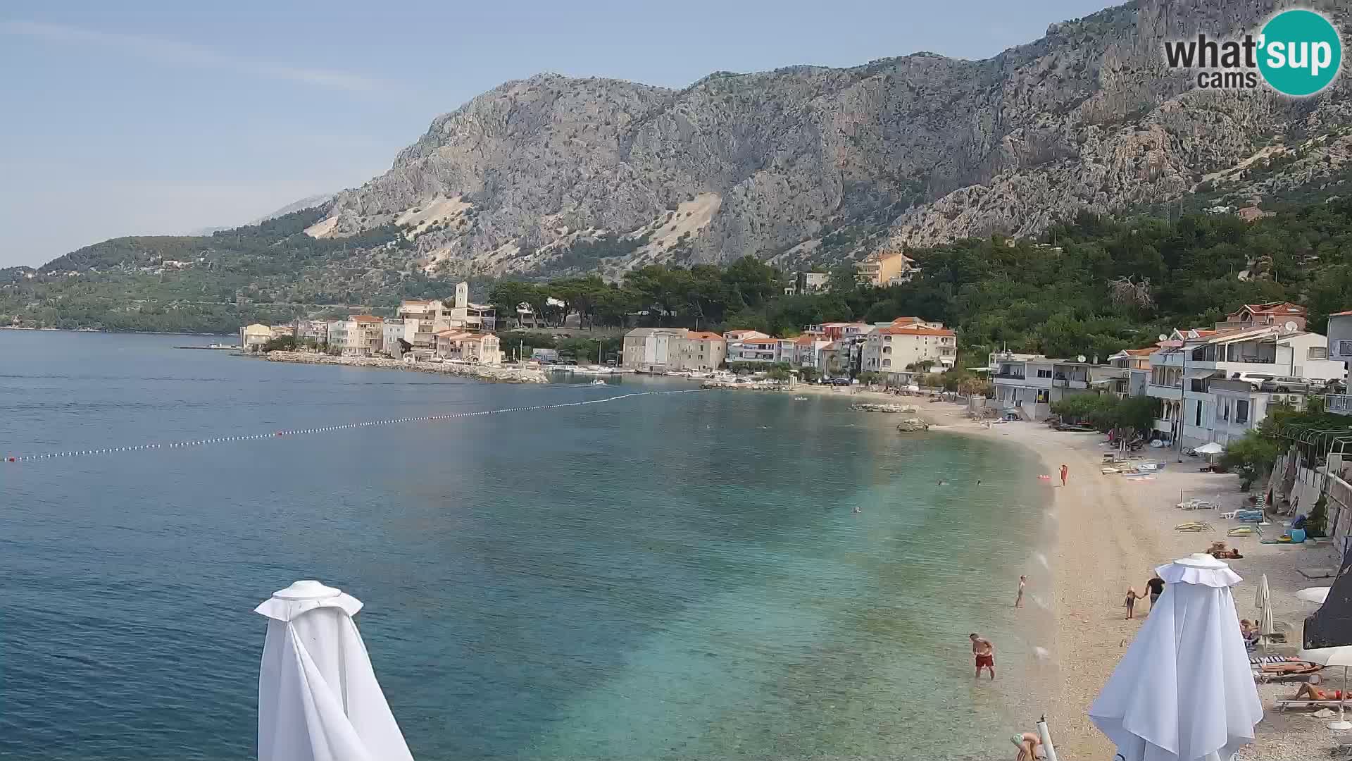 Web Kamera Drašnice (Podgora) – Plaža sa Apartmana Ober