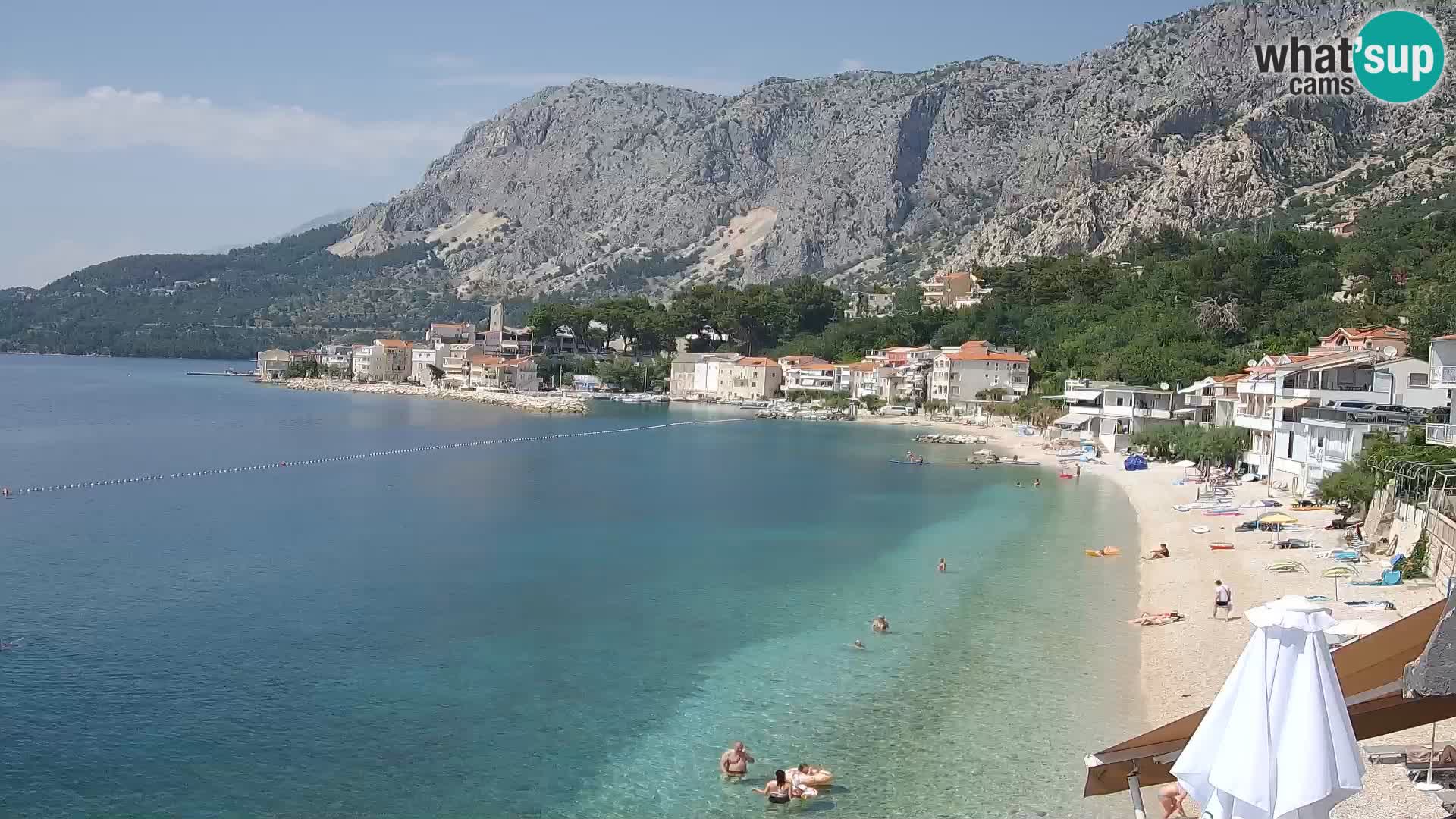Webcam Drašnice (Podgora)  – Spiaggia