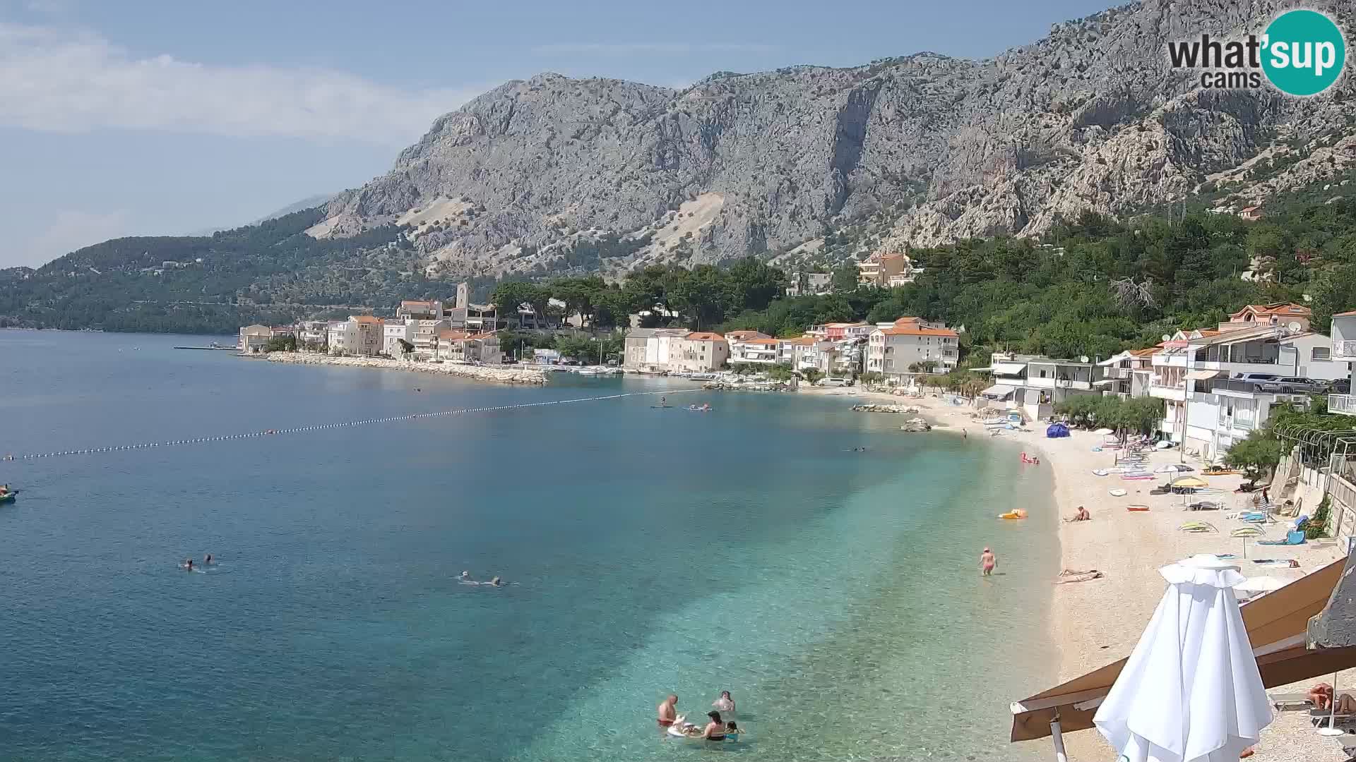 Web Kamera Drašnice (Podgora) – Plaža sa Apartmana Ober