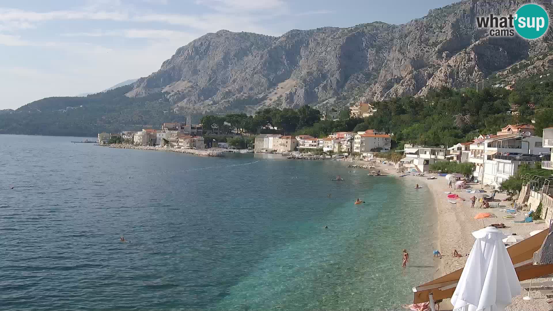 Webcam Drašnice (Podgora)  – Spiaggia