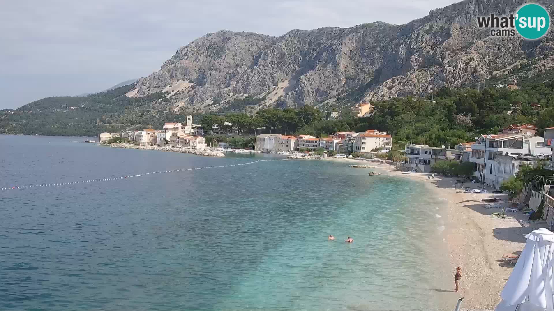 Web Kamera Drašnice (Podgora) – Plaža sa Apartmana Ober