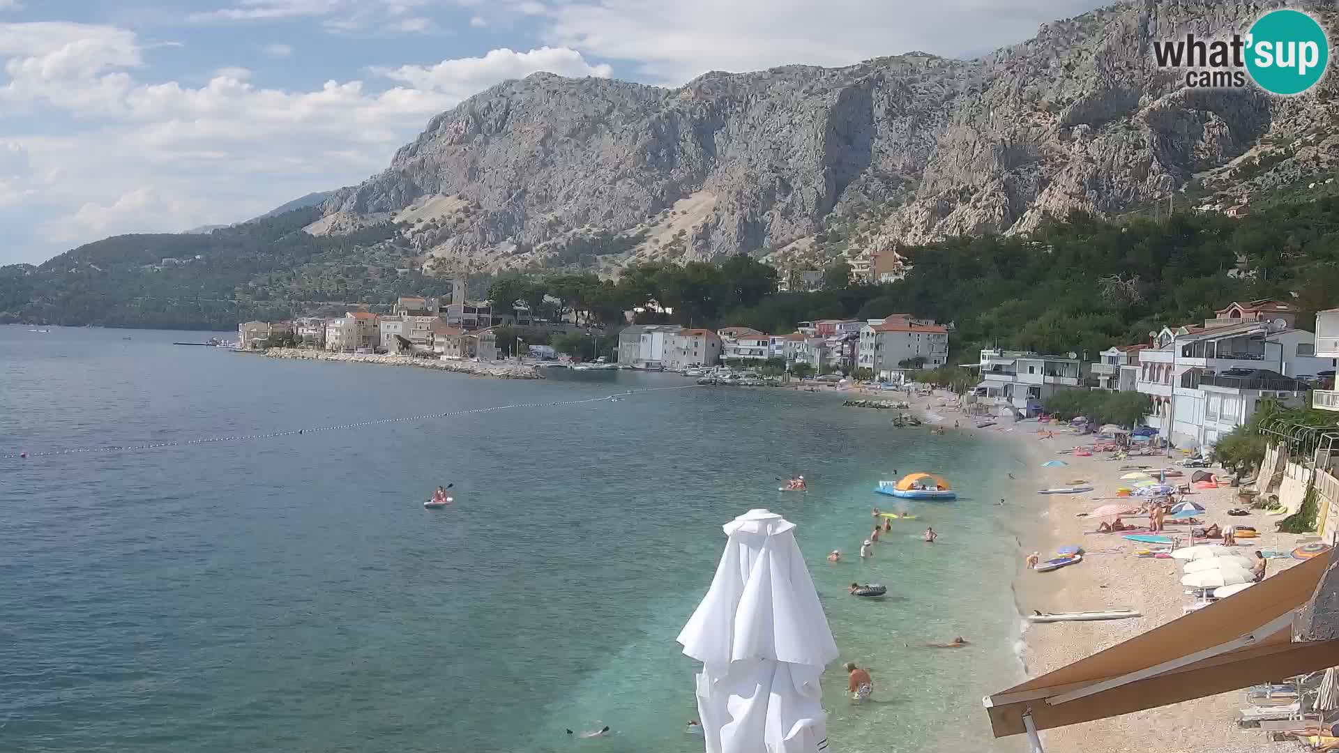 Web Kamera Drašnice (Podgora) – Plaža sa Apartmana Ober