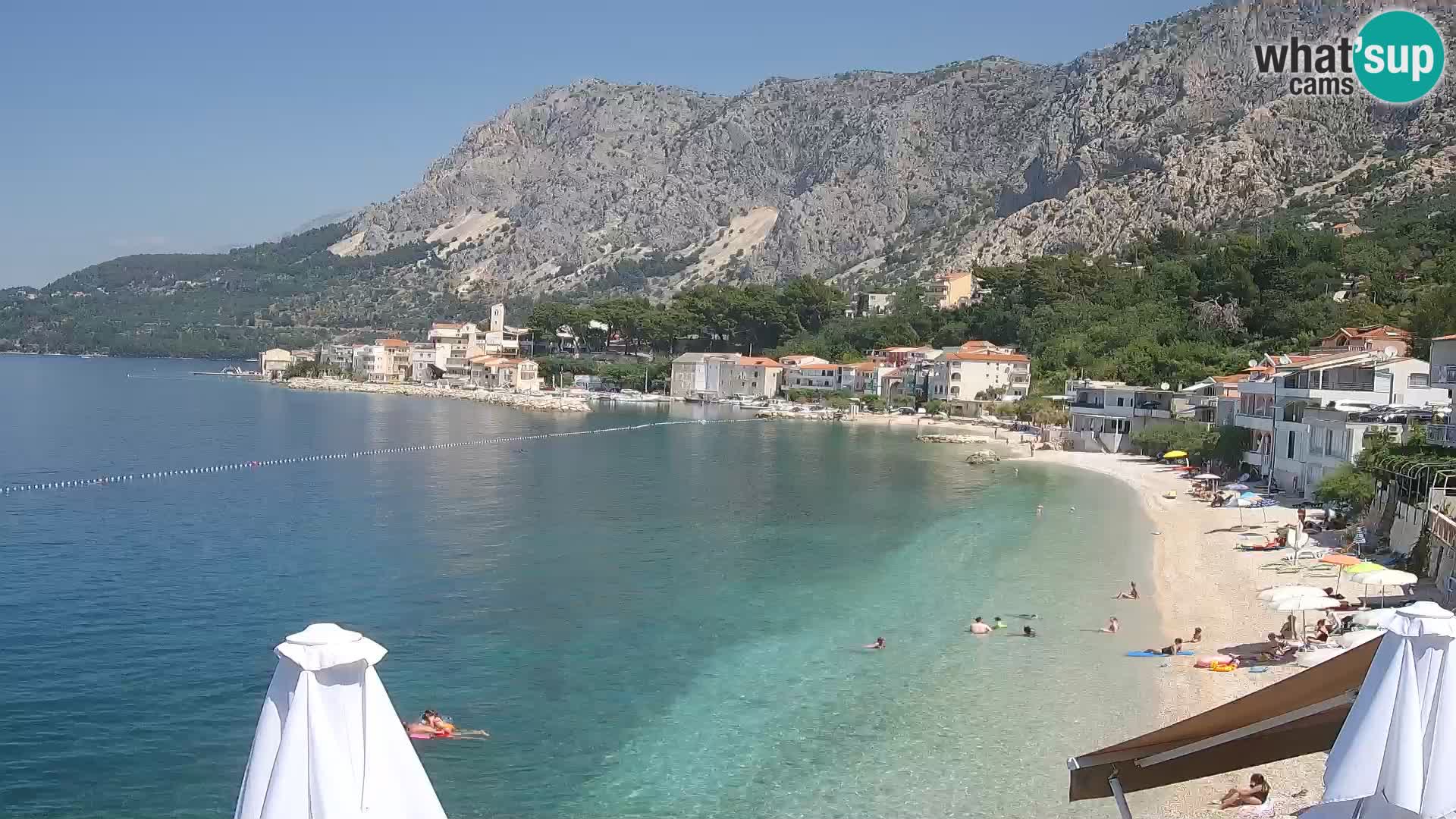 Webcam Drašnice (Podgora)  – Spiaggia