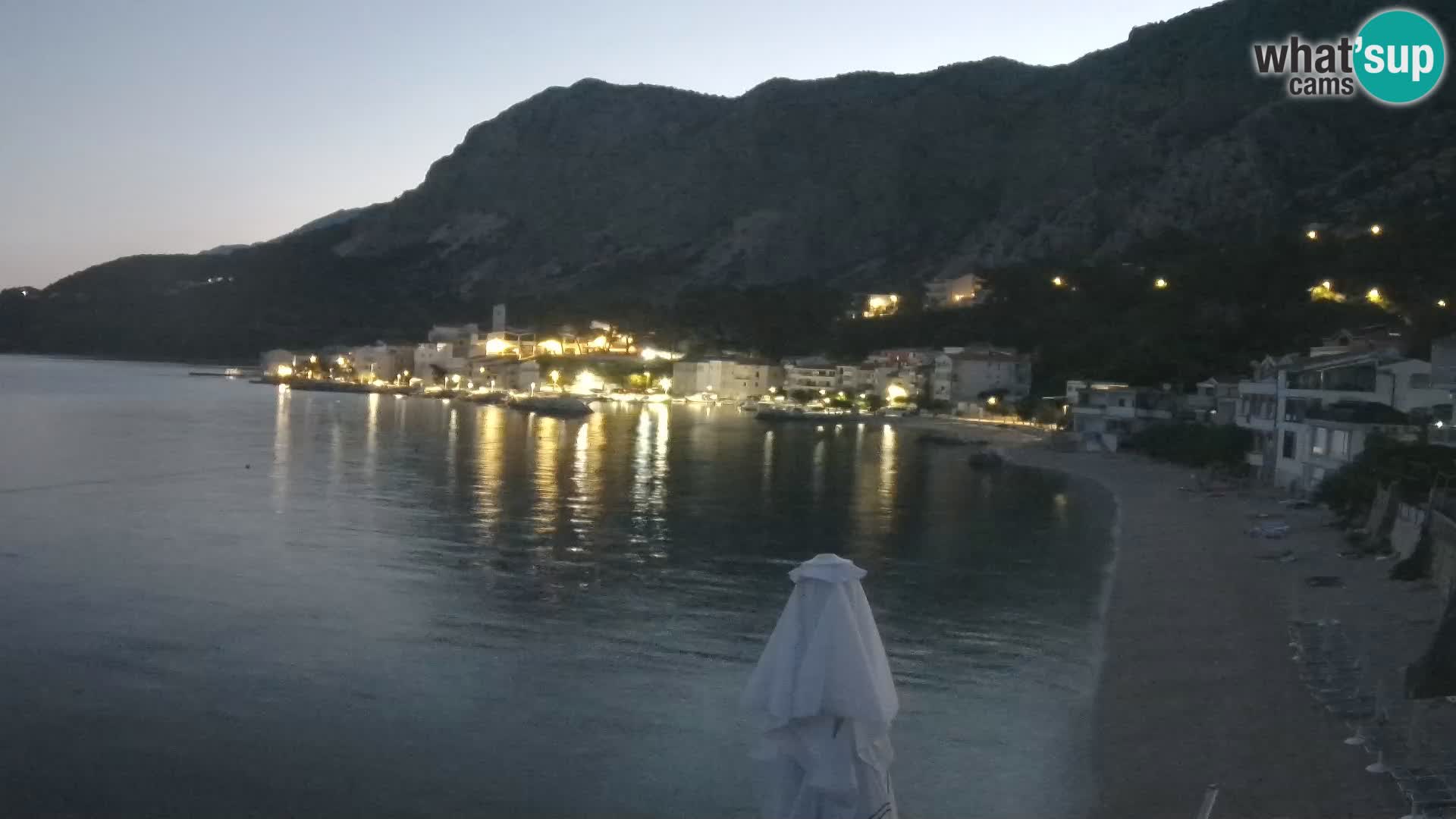 Web Kamera Drašnice (Podgora) – Plaža sa Apartmana Ober