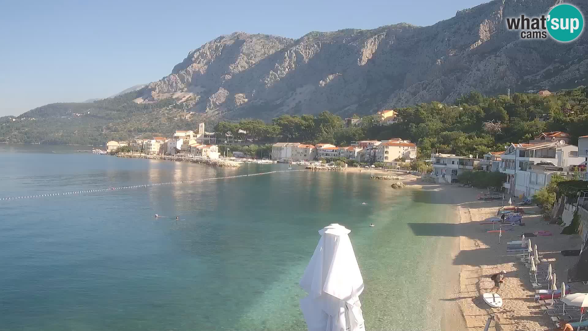 Web Kamera Drašnice (Podgora) – Plaža sa Apartmana Ober