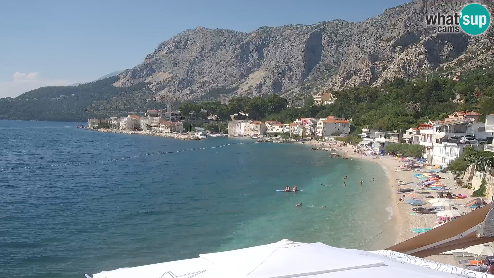 Web Kamera Drašnice (Podgora) – Plaža sa Apartmana Ober