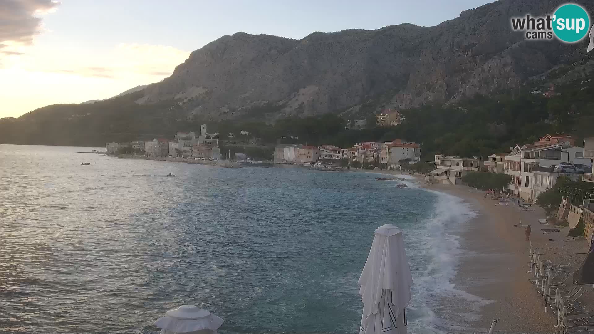 Web Kamera Drašnice (Podgora) – Plaža sa Apartmana Ober