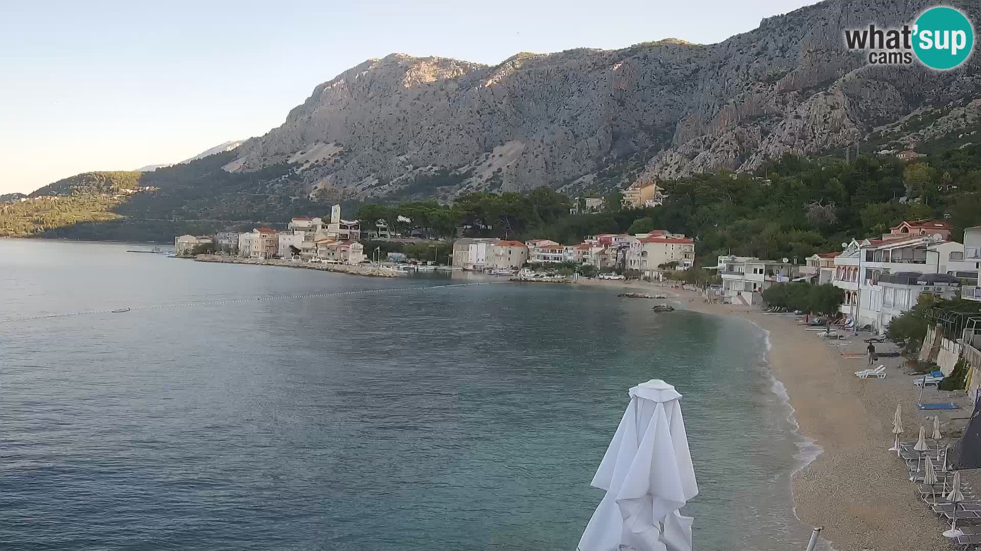 Web Kamera Drašnice (Podgora) – Plaža sa Apartmana Ober